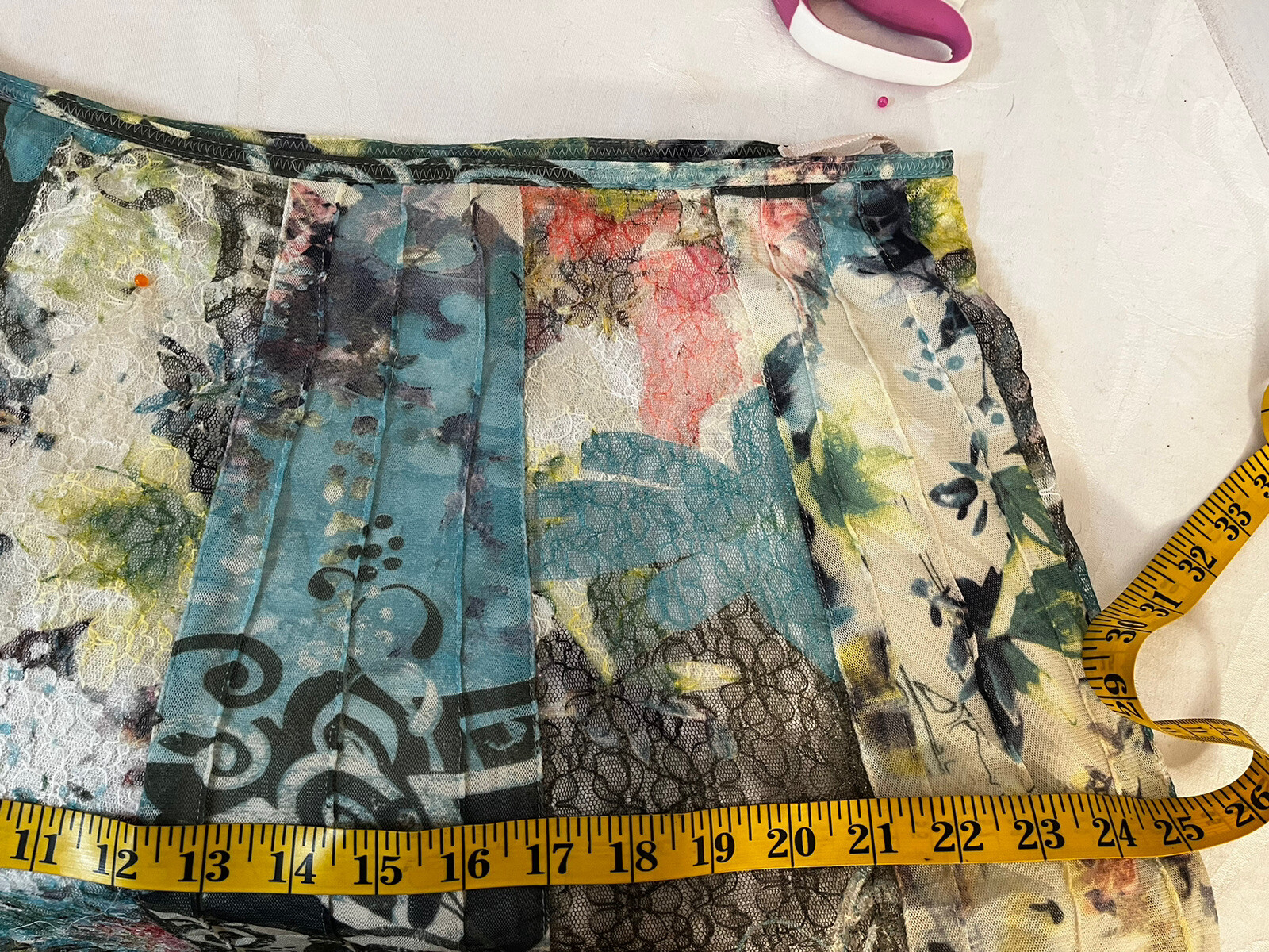 Apanage Size14 Bright Patterned Long Skirt Flared Boho Print Made In Germany