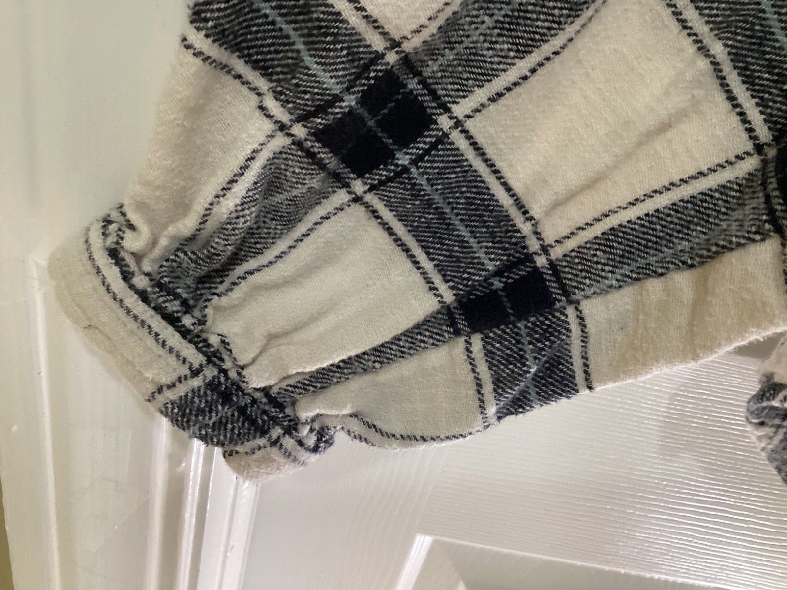 American Eagle Shirt Women Button Up Plaid Flannel Pheasant Sleeves~XS