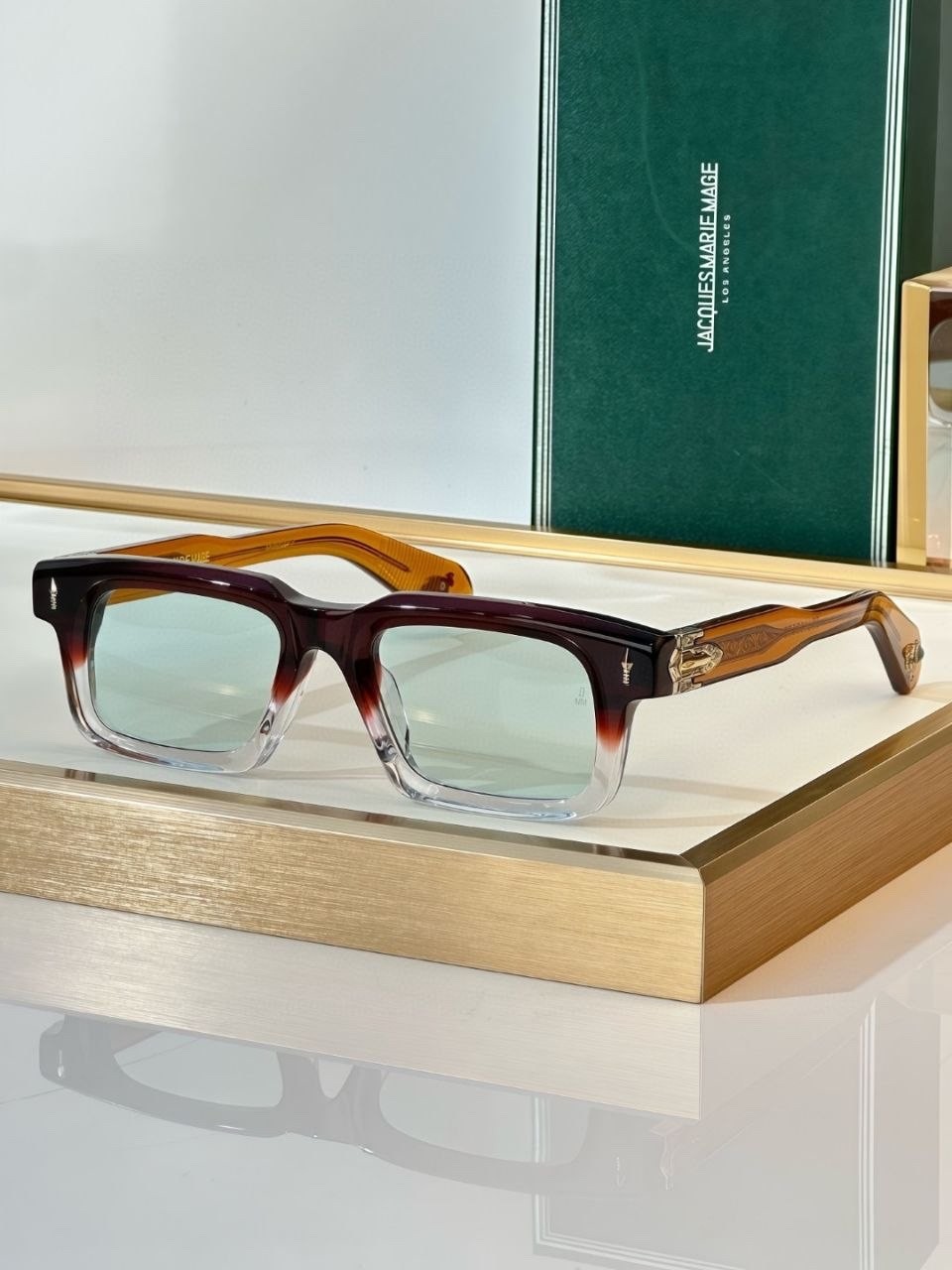 Jacques Marie Mage Belvedere Crystal/Cyan 50-20-146mm Sunglasses JMM Rare