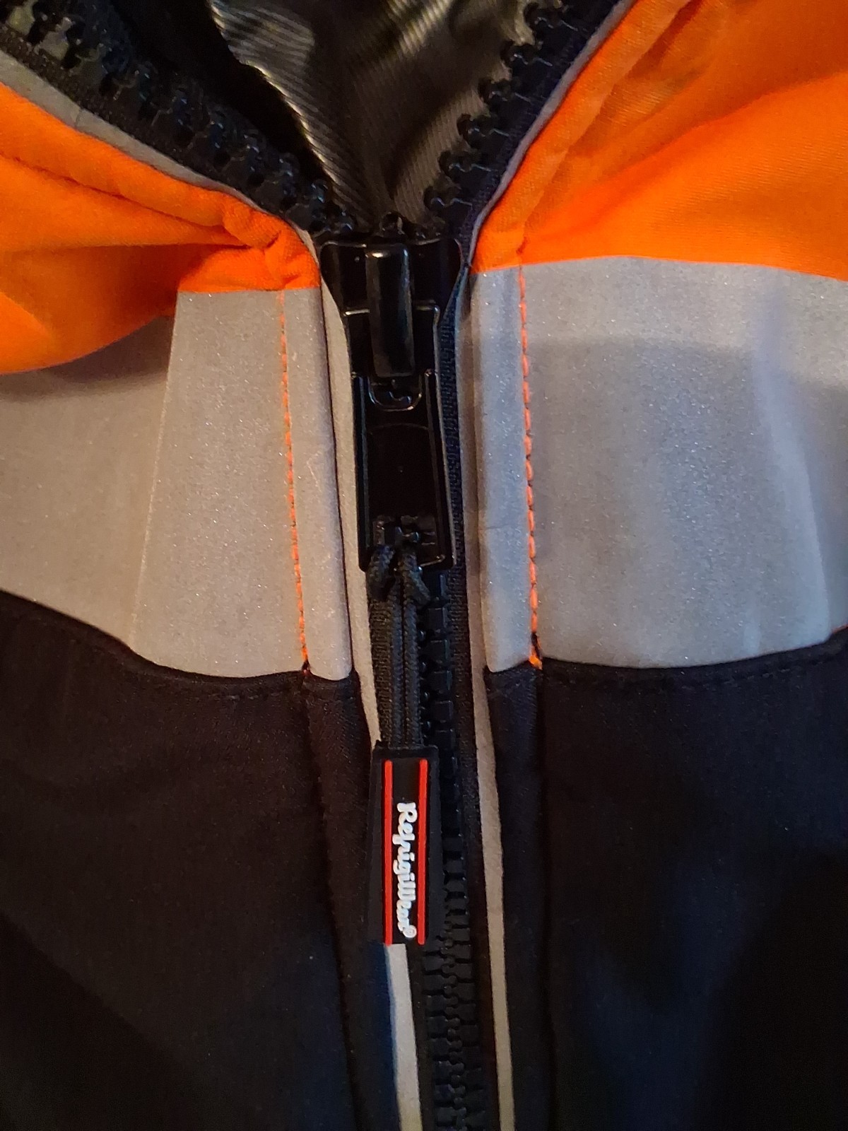 RefrigiWear Hi Vis Insulated Softshell Jacket Men’s XL Orange Black Coat 0496R