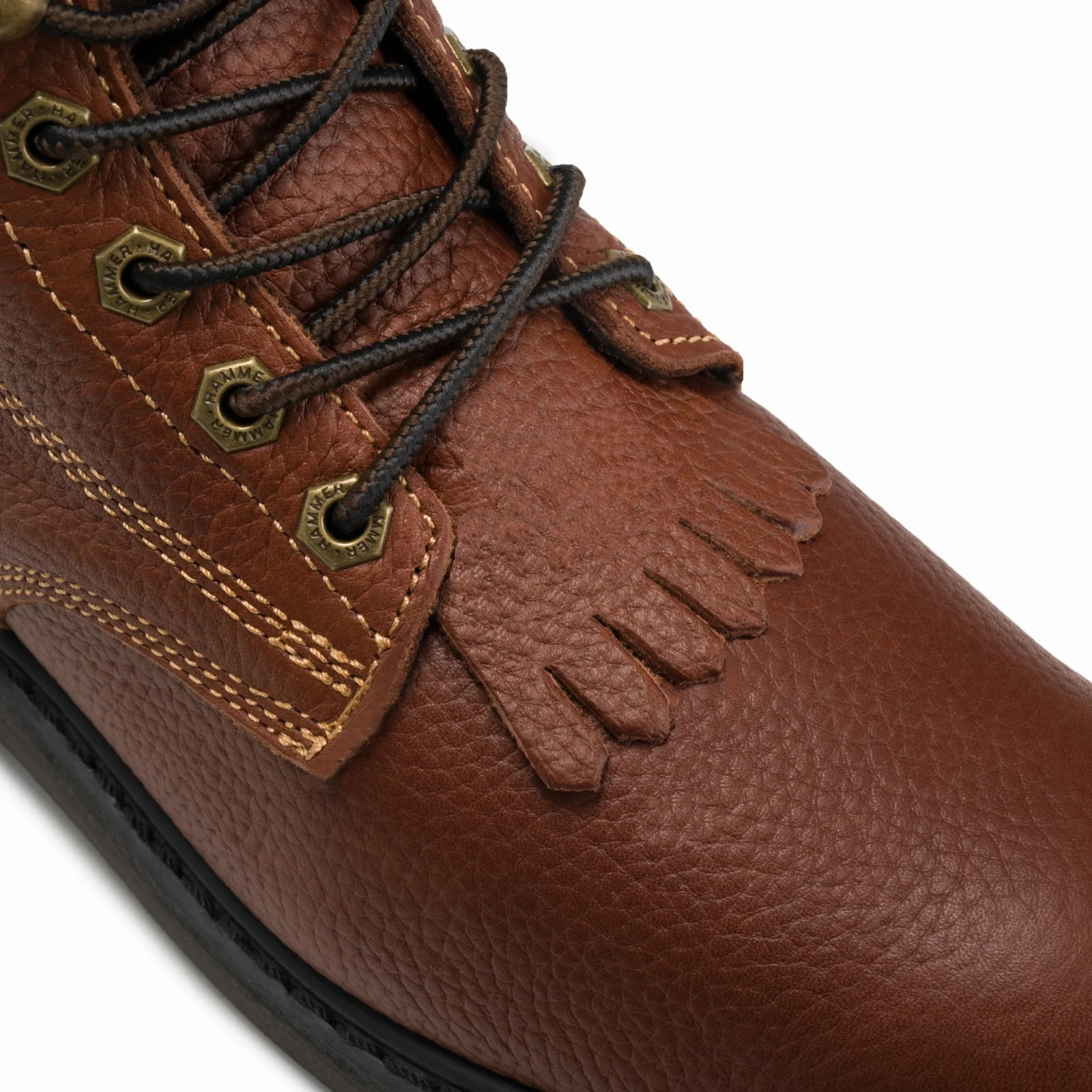 HAMMER HM118 Zipper and Lace Work Boots Brown Men’s Thermal Lining