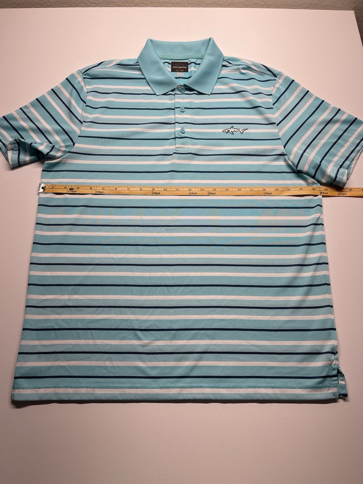 Greg Norman PlayDry Men’s Polo Golf Shirt (Large) Short Sleeve. Sku#0040