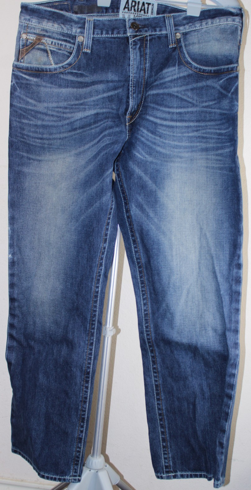 Ariat Denim M4 Jeans Mens 40×32 Low Rise Boot Blue Pants Rockabilly Western Wear