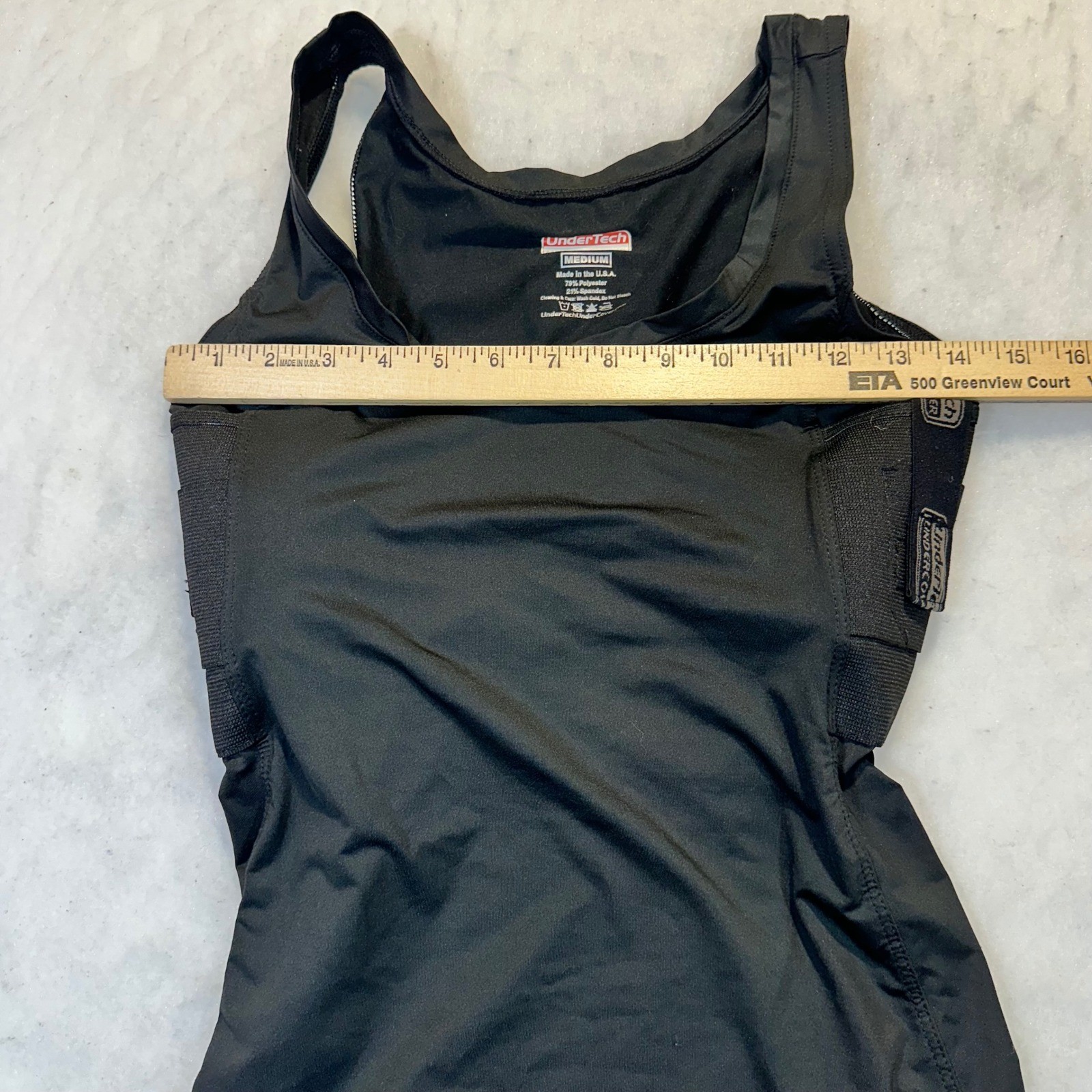 UnderTech Concealed Carry Tank Top Women Medium Black Tactical Compression Shirt