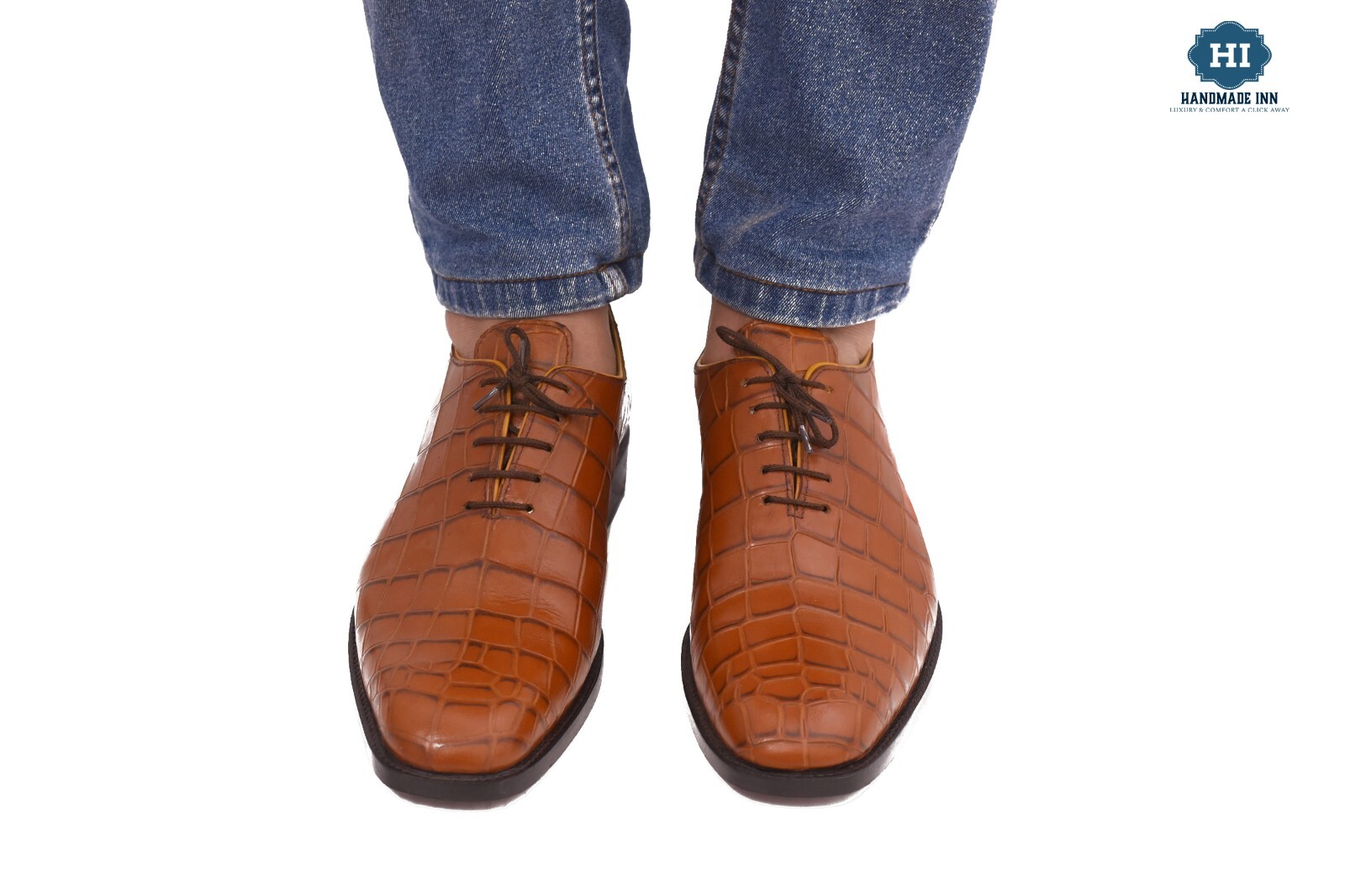 Elevate Your Style with Exquisite Crocodile Texture Leather Shoes | Shop Now