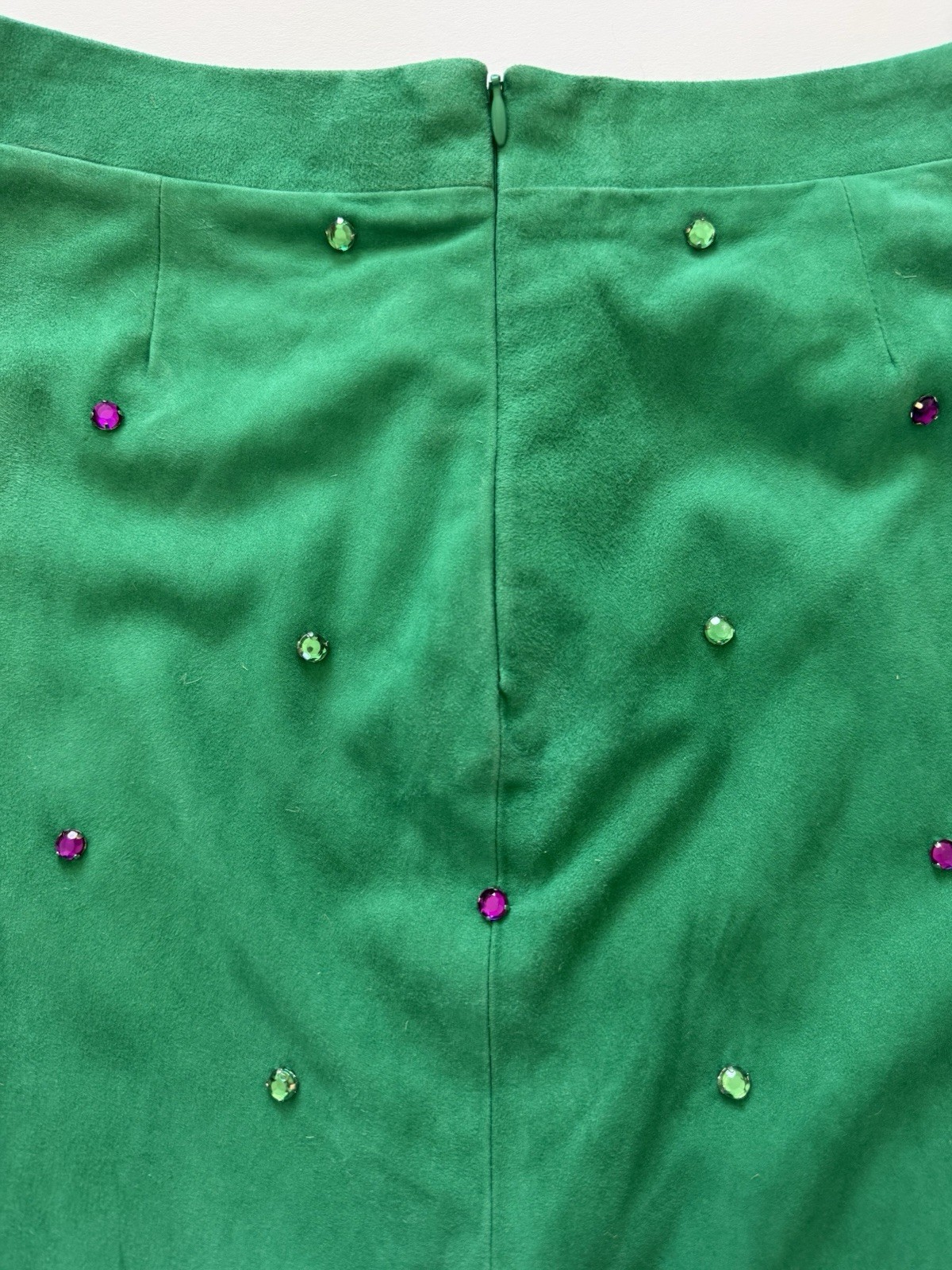 Versace Suede Crystal Skirt