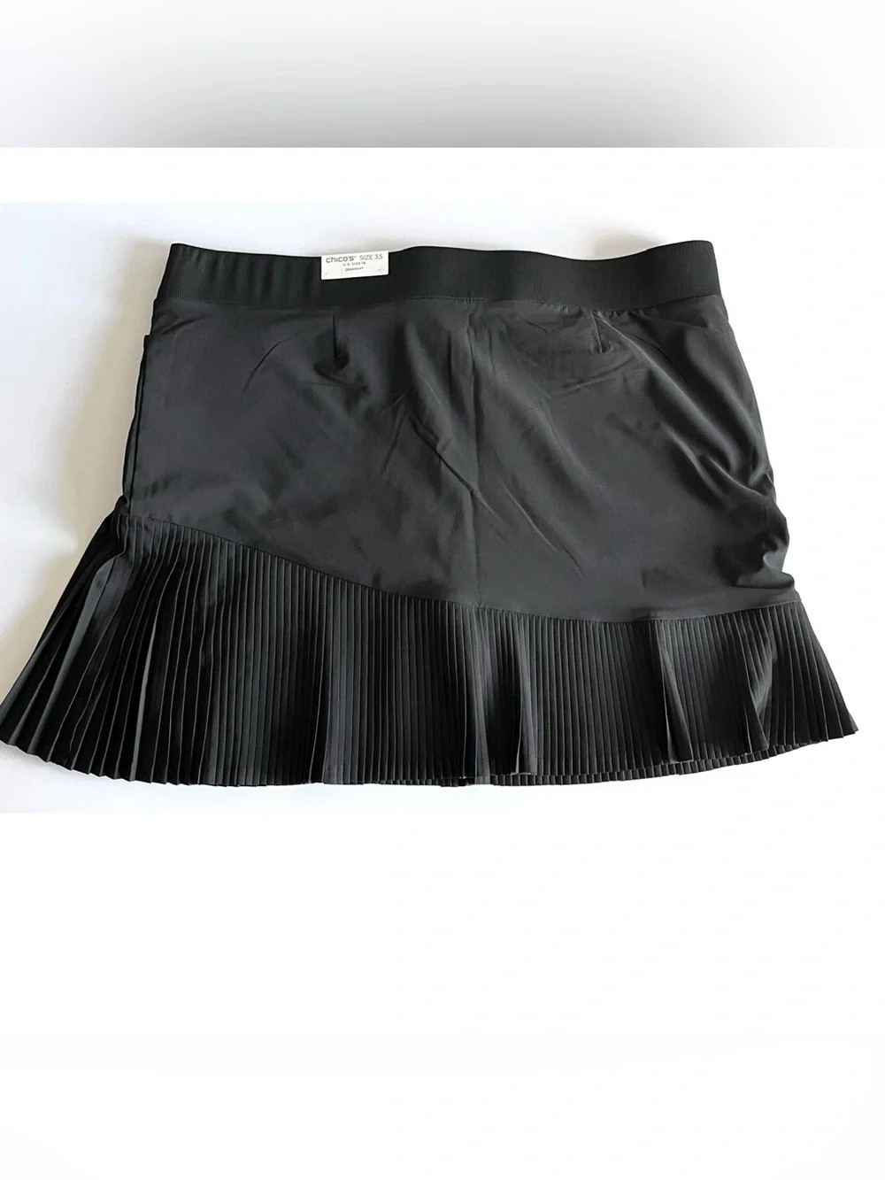 Chicos NEW zenergy pleated black skort women 3.5 18 Neema golf pickleball tennis