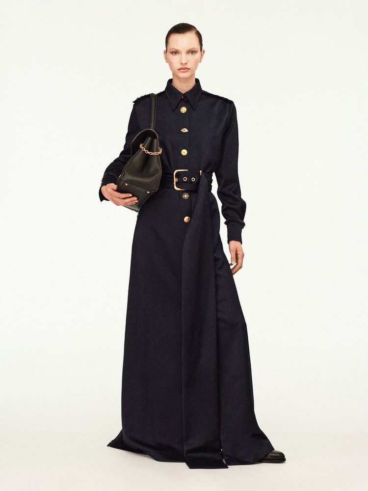 Blue Navy Long Shirt Blue Schiaparelli Dress