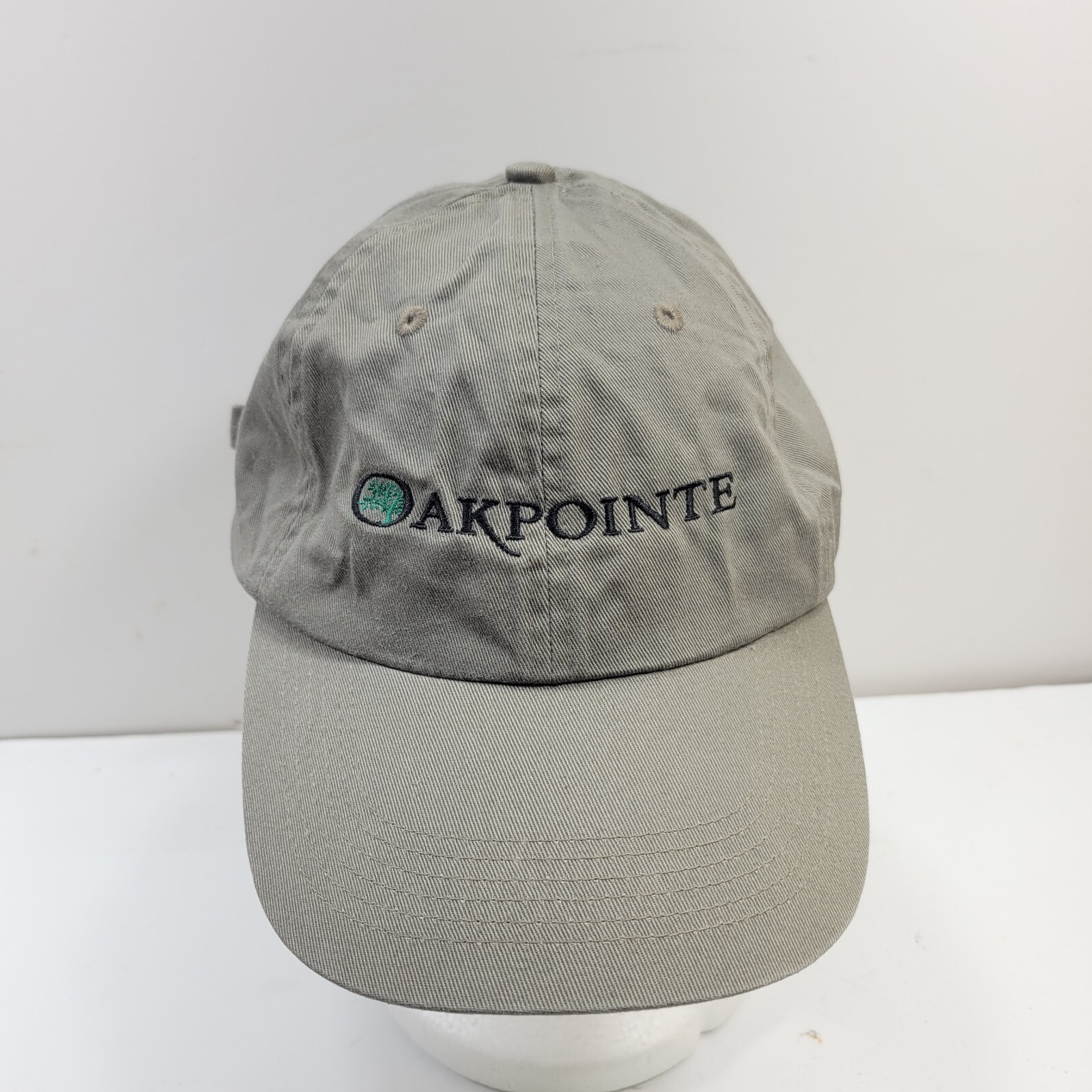 Antigua Baseball Cap Hat Mens One Size Gray Cotton Adjustable Strap Oak Pointe