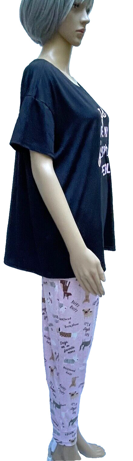 Joyspun Women’s Soft Pajamas Short Sleeve Long Bottoms 5 Variations Plus, Reg Sz