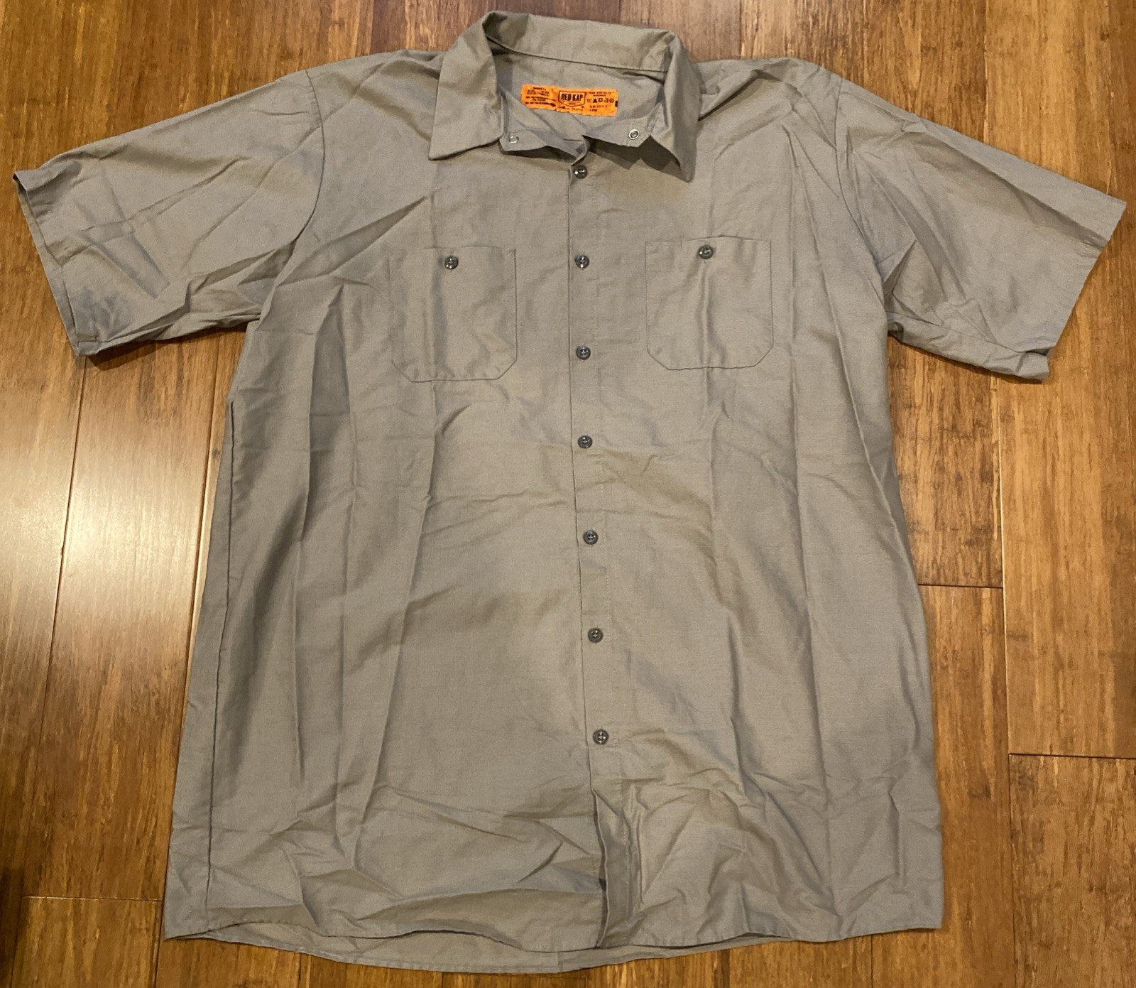 Red Kap Men’s Industrial Work Shirt Regular Fit Short Sleeve Gray SP24GY5 XXL