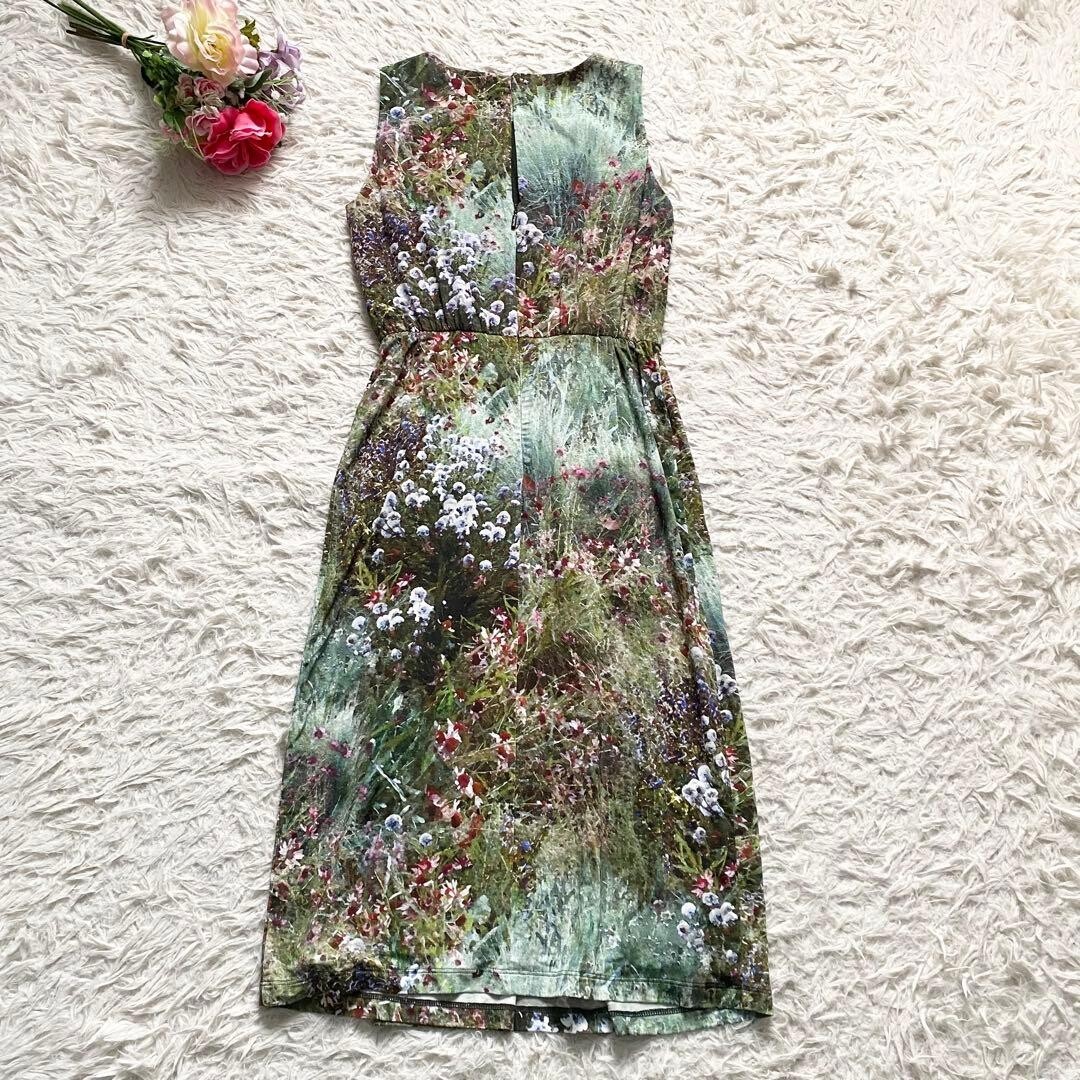MaxMara Floral Print Silk Formal Dress Sleeveless Party Gown Auth