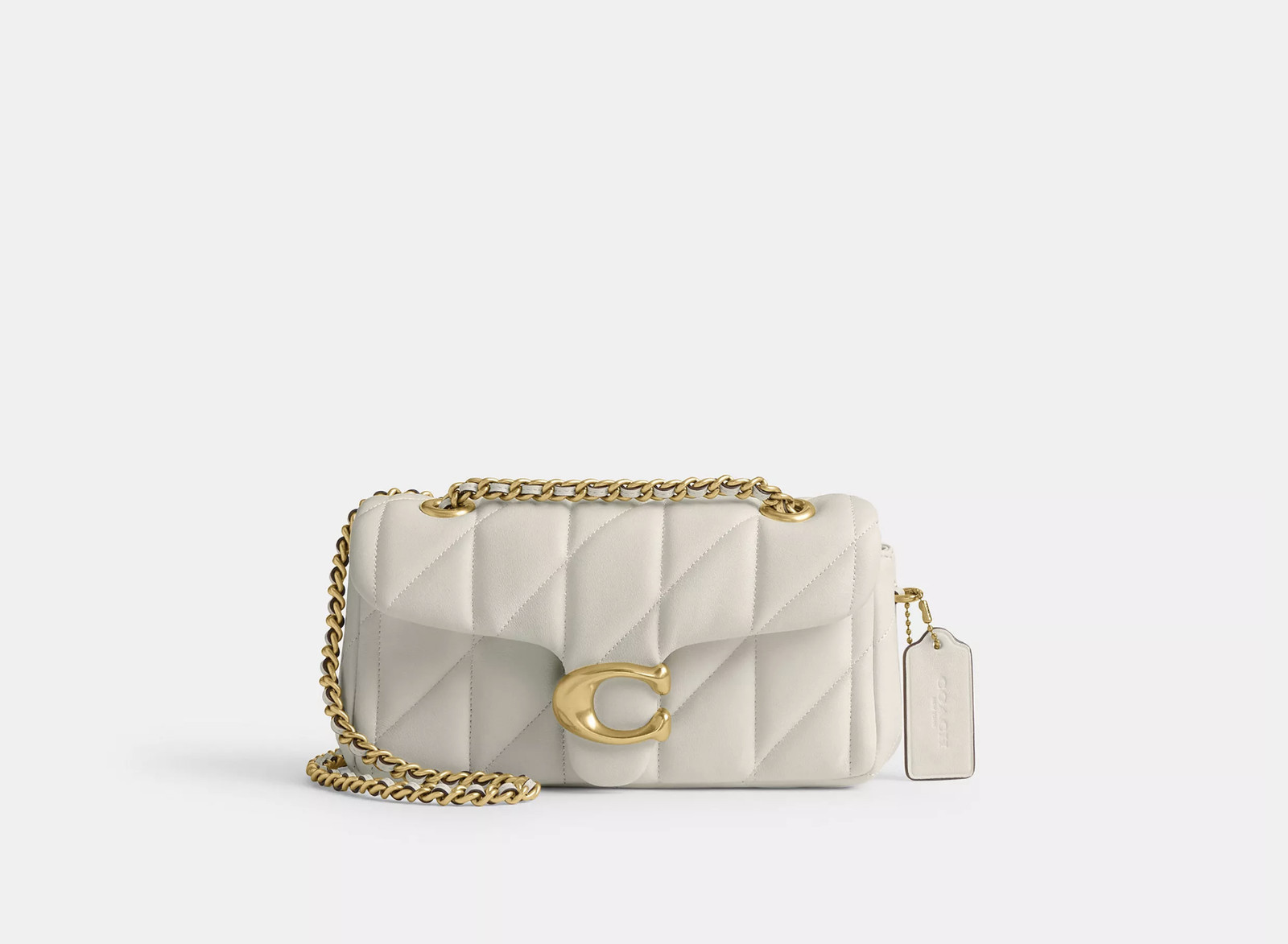 COACH Tabby Shoulder Bag 20 Quilted Flower White CP149 B4/HA New