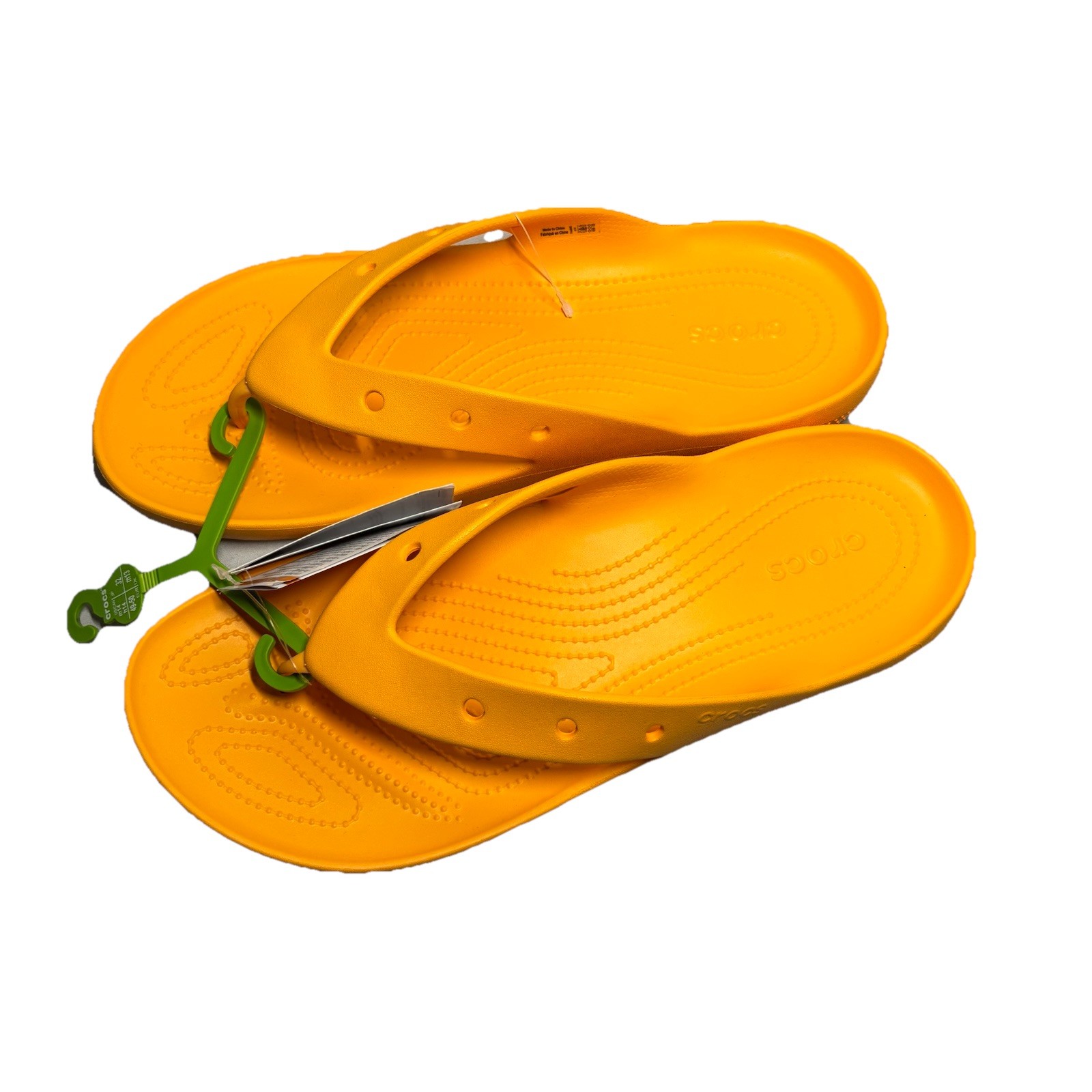 Crocs Baya II Flip Flop Thong Mens Size 12 Orange Sandals Shoes NEW 209402-84B
