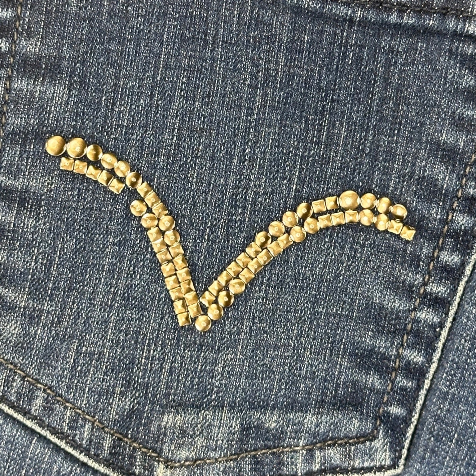 Levi’s Jeans Womens Perfect Slim Bootcut 12 M Blue Denim Studded Cotton Blend