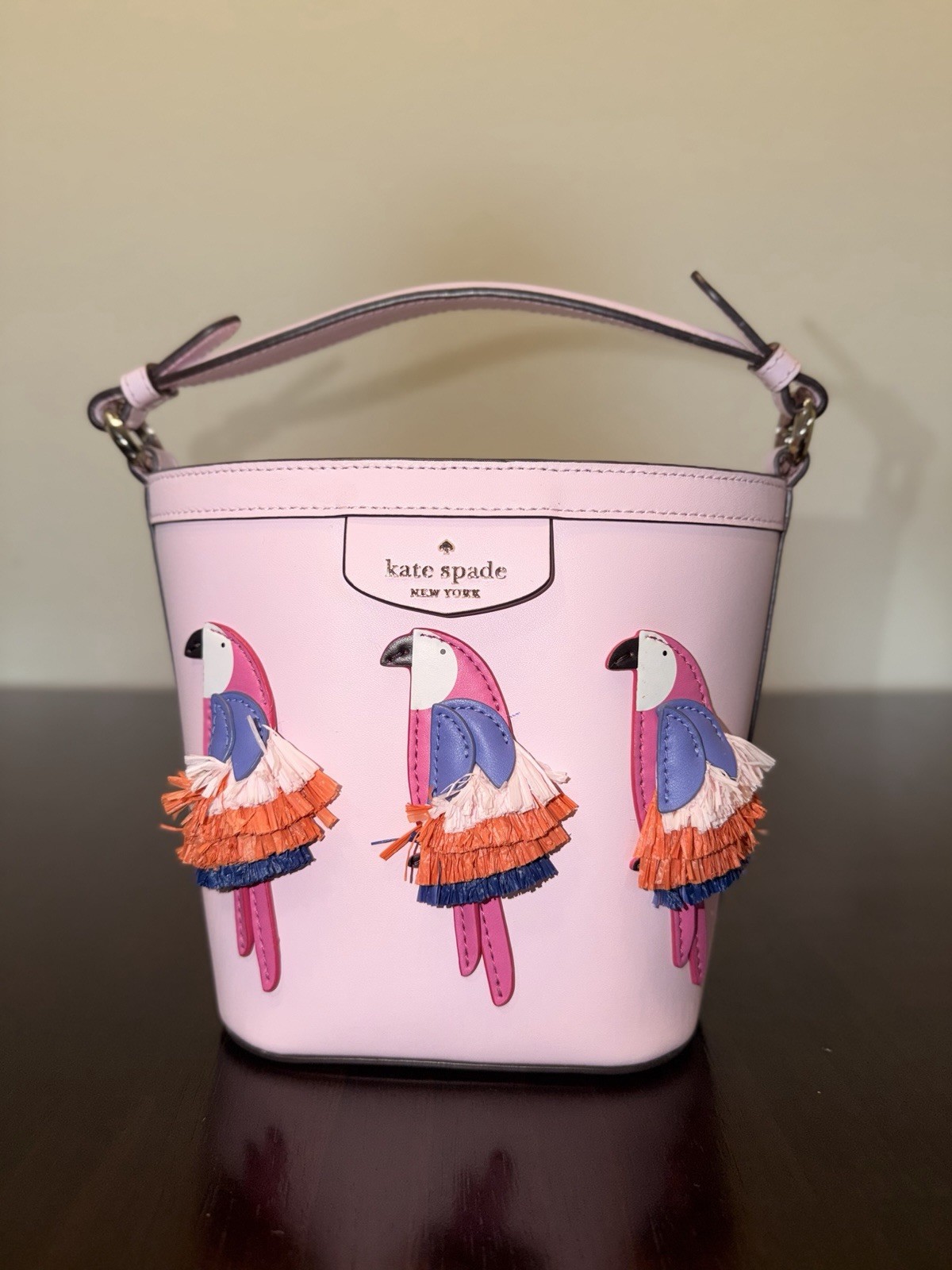 Kate Spade Pippa Flock Party Small Bucket Bag