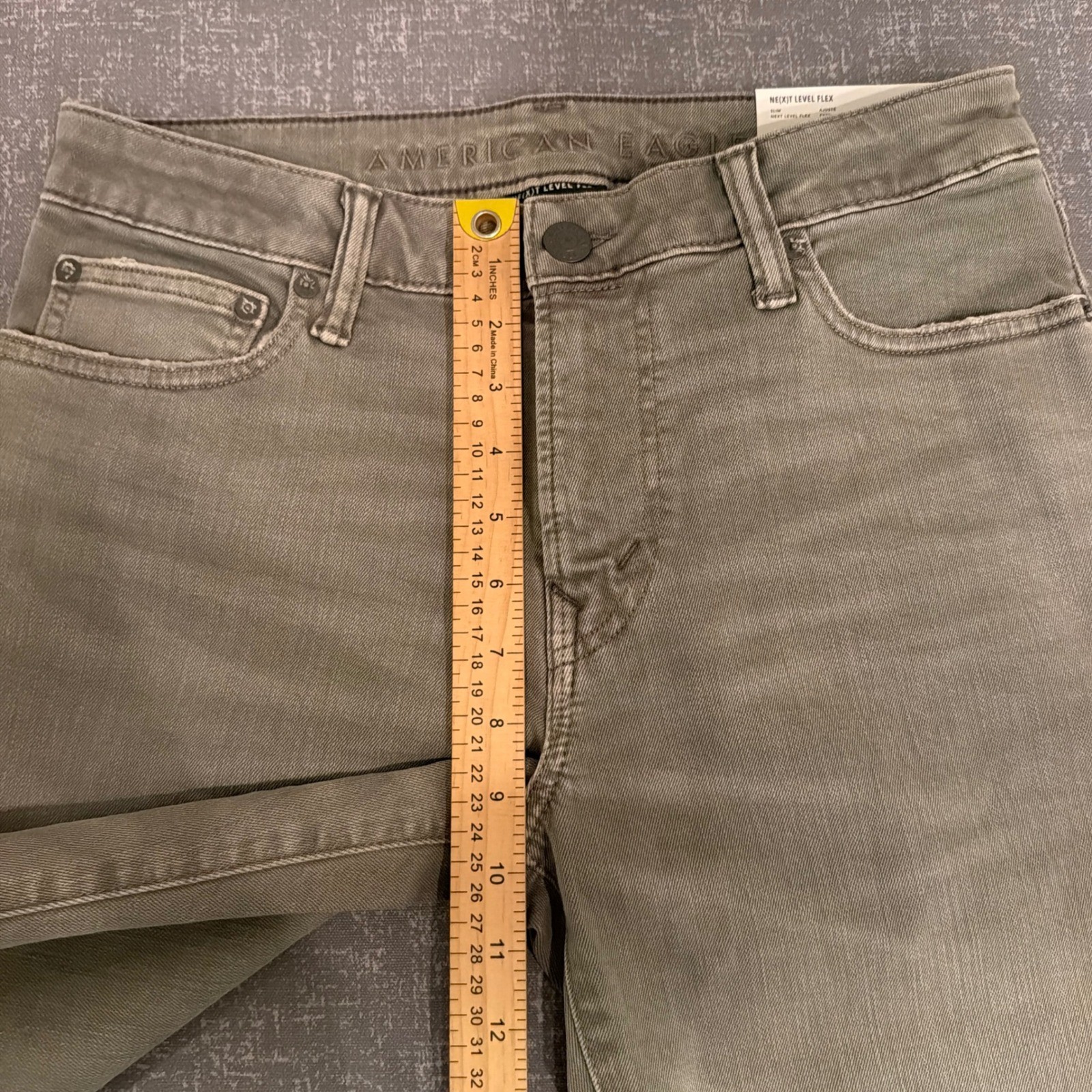 American Eagle Next Level Flex Slim Fit Jeans Mens 29×34 Gray Denim NWT Pants