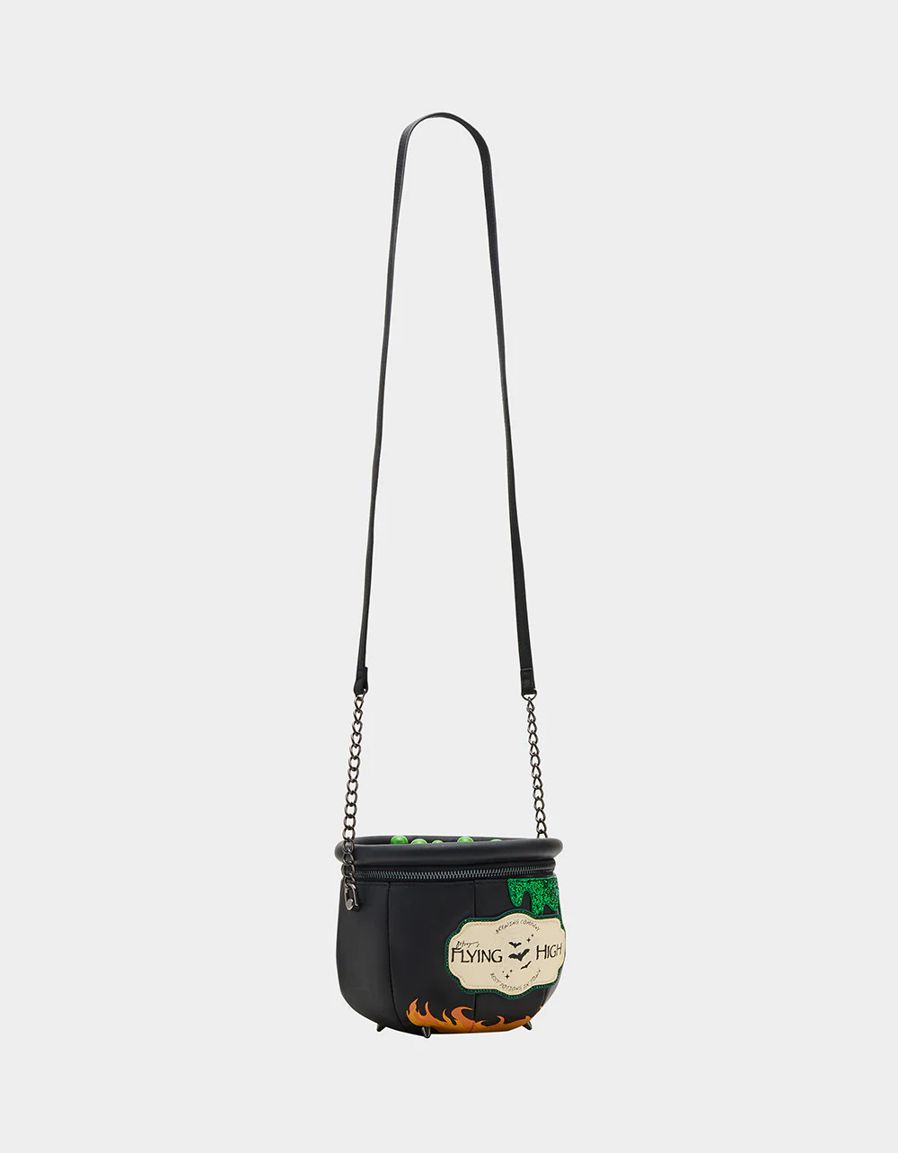 Betsey Johnson Kitsch Feelin Popular Black Witches Cauldron NWT