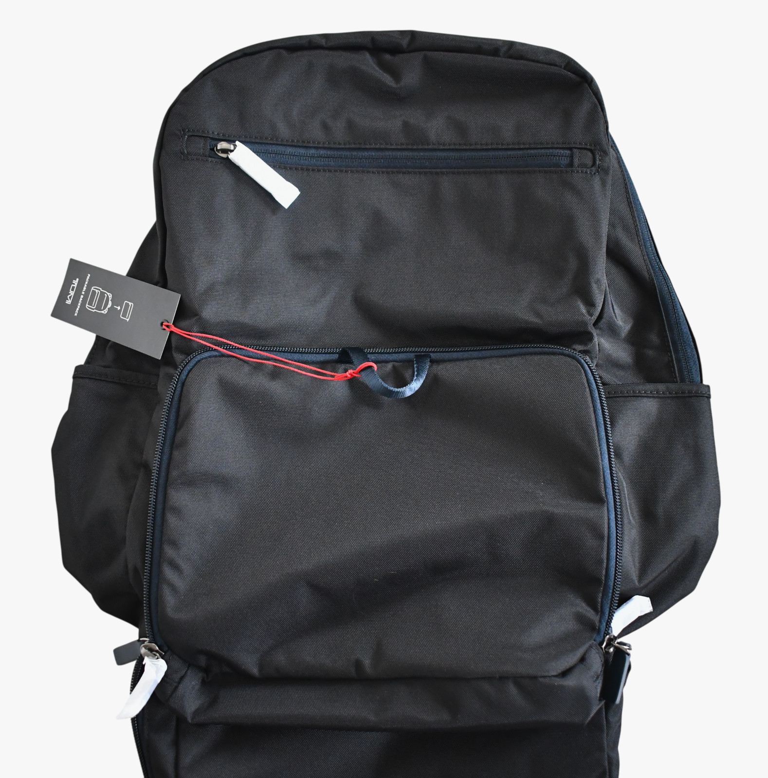 NEW TUMI Voyageur Black/Navy Nylon PACKABLE BACKPACK 17″x12.75″
