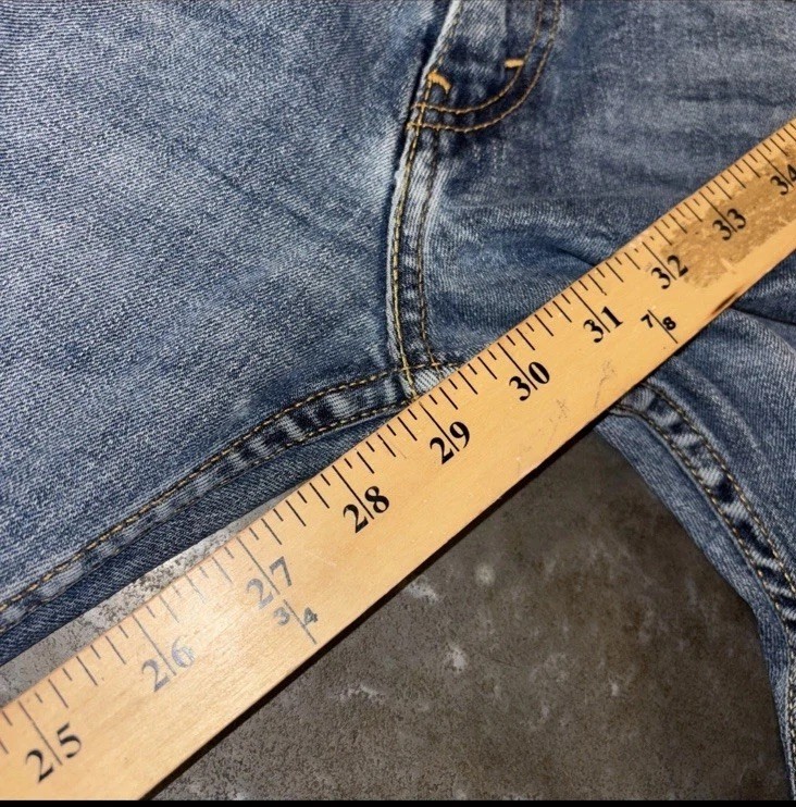 Levis 527 Jeans Mens 28×29 Blue Low Bootcut Western Cowboy American Denim READ