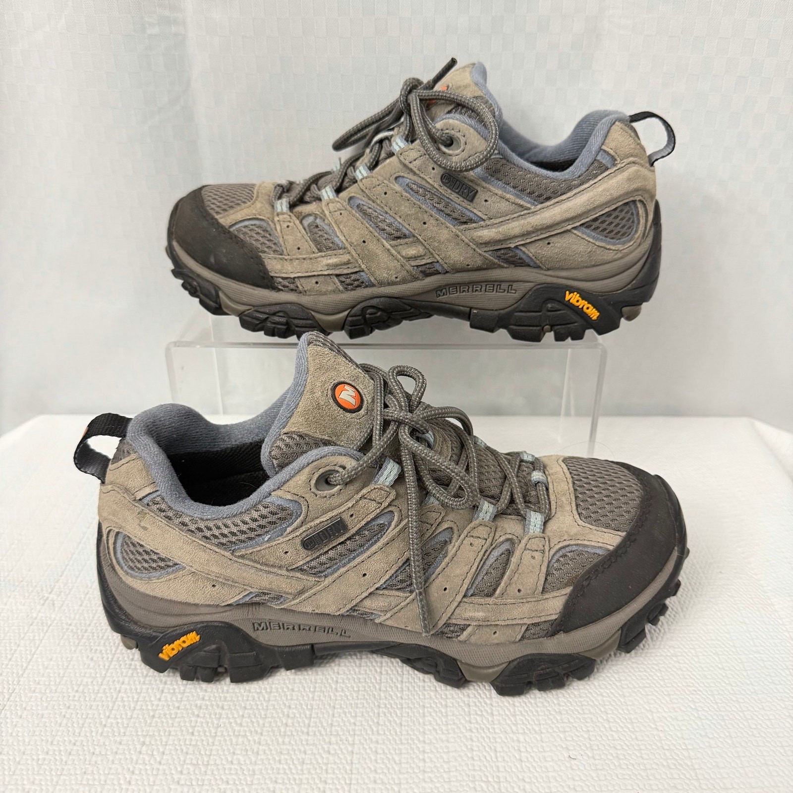 Merrell Moab 2 Shoes Women’s Size 7.5 Granite Waterproof Vibram Hiking Low Top