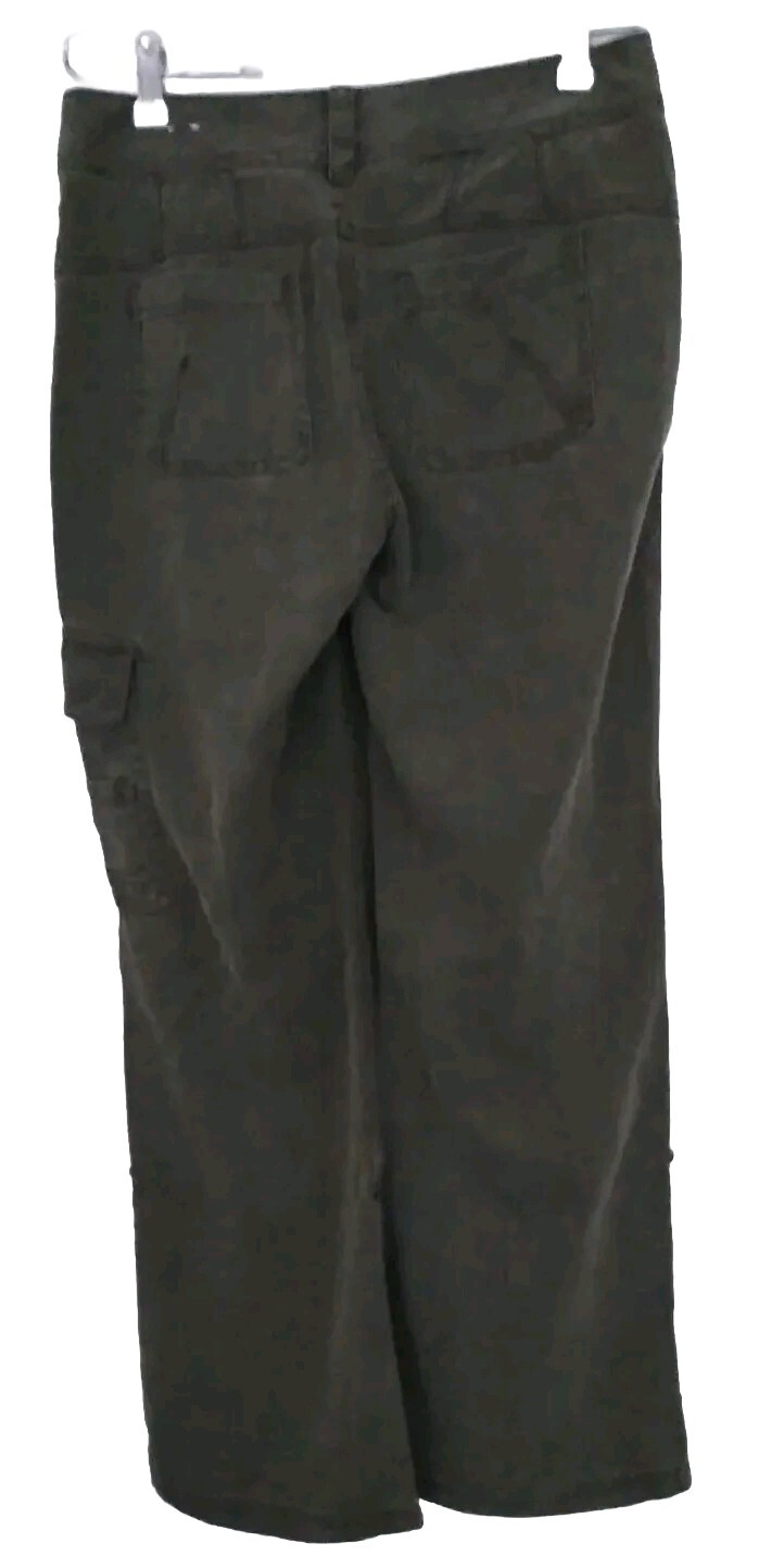 Coldwater Creek Pants Womens Size 4 River Fit Cargo Pockets Roll Up Green