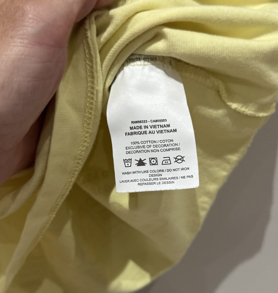 Jordan 23 Engineered Men’s Yellow Graphic Logo Crewneck T-Shirt Size M