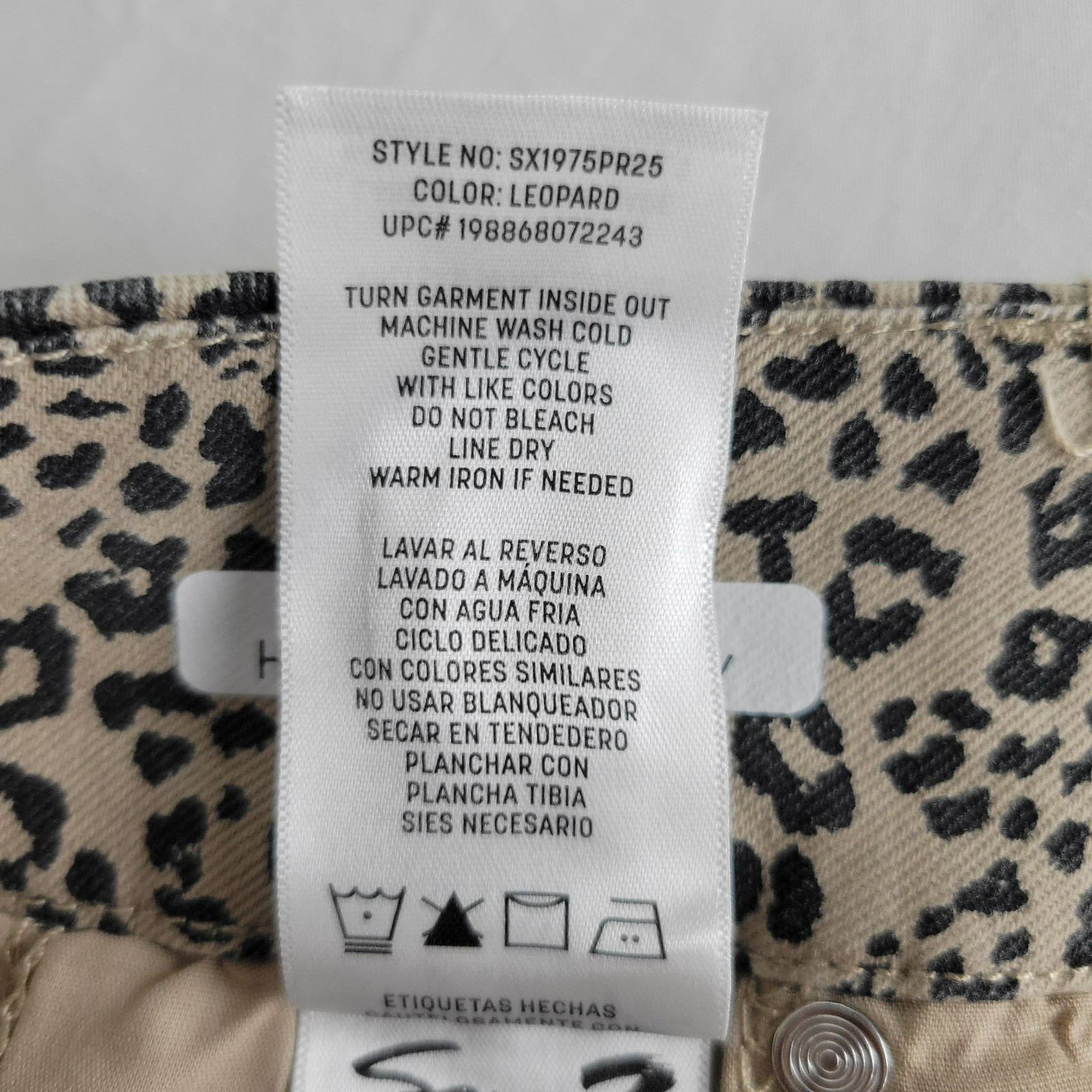 Seven7 Tummyless High Rise Comfy Stretch Skinny Jean Womens 20W LEOPARD