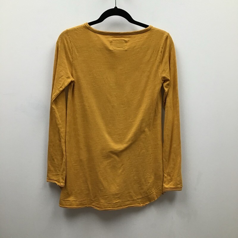 Anthropologie Postmark Womens Tunic Top Yellow Space Dye Cotton Slits XS New