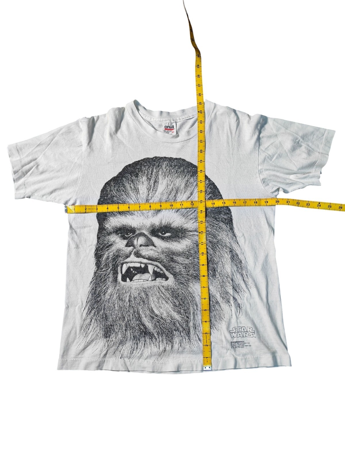 Vintage Chewbacca WM Harrison 1995 Anvil M Star Wars Tee Tshirt