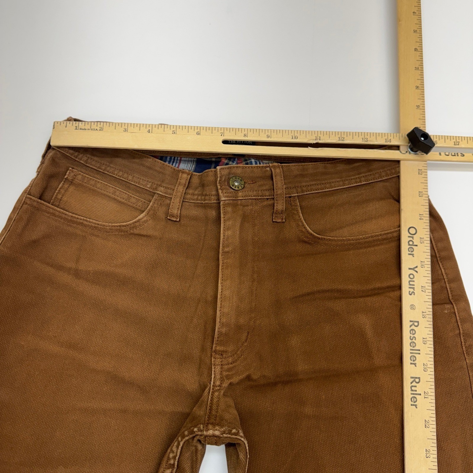 J Crew Pants Mens 30×30 Brown The Sutton Flannel Lined Corduroy Workwear