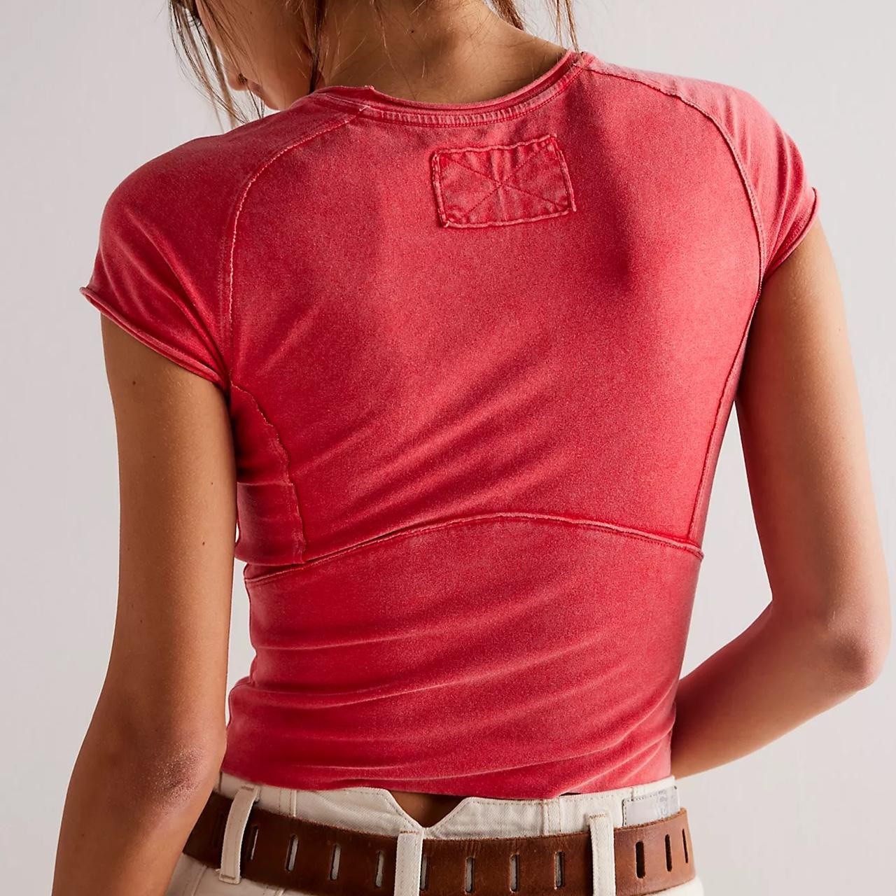 Free People We The Free – RED Protagonist Cropped Top – XS – NWT