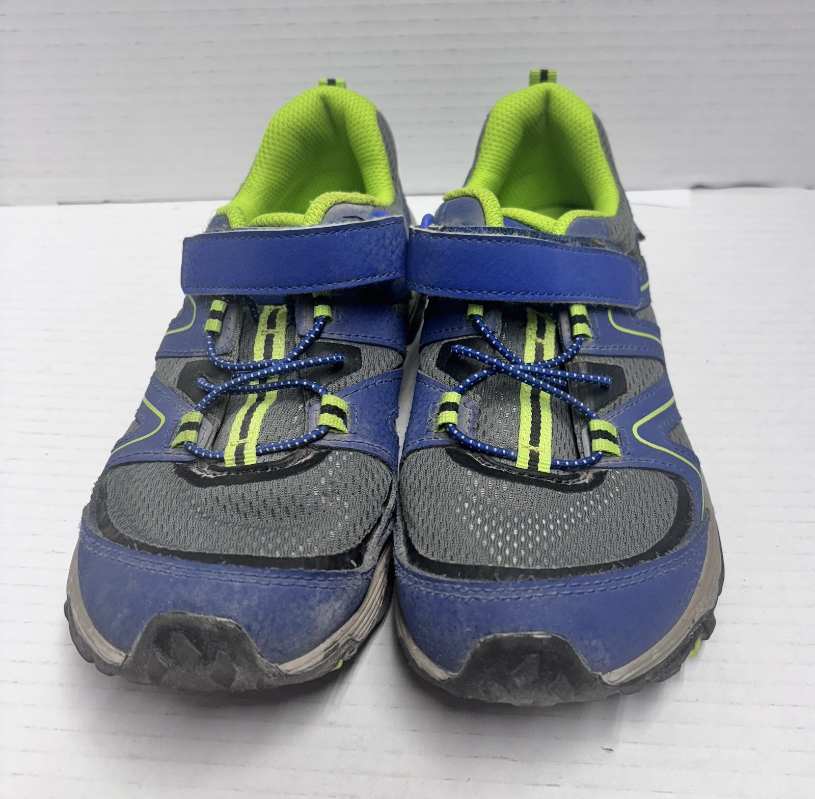 Merrell Youth Trail Quest Hiking Shoes Leather-And-Mesh Blue and Green Size 3 W