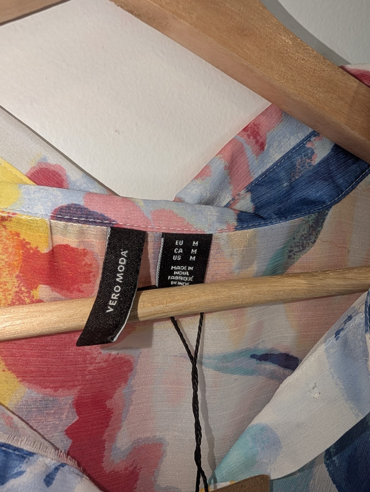 Vero Moda Top Watercolour Blouse Semi Sheer New Tags Medium Floral RRP $99.95