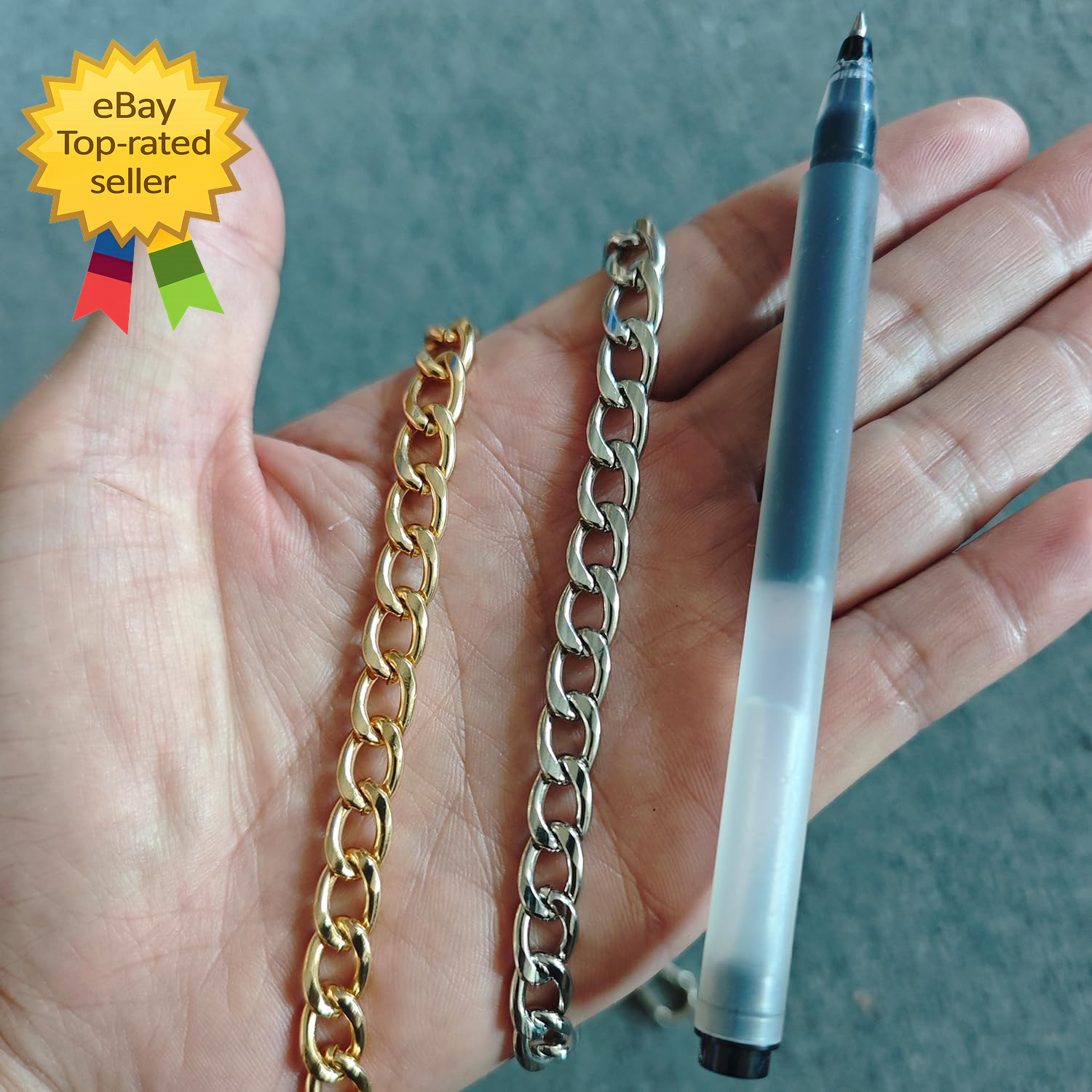 Gold Metal Purse Chain Strap 3 Pack 16 36 48 Inch Bag Replacement Set Hard