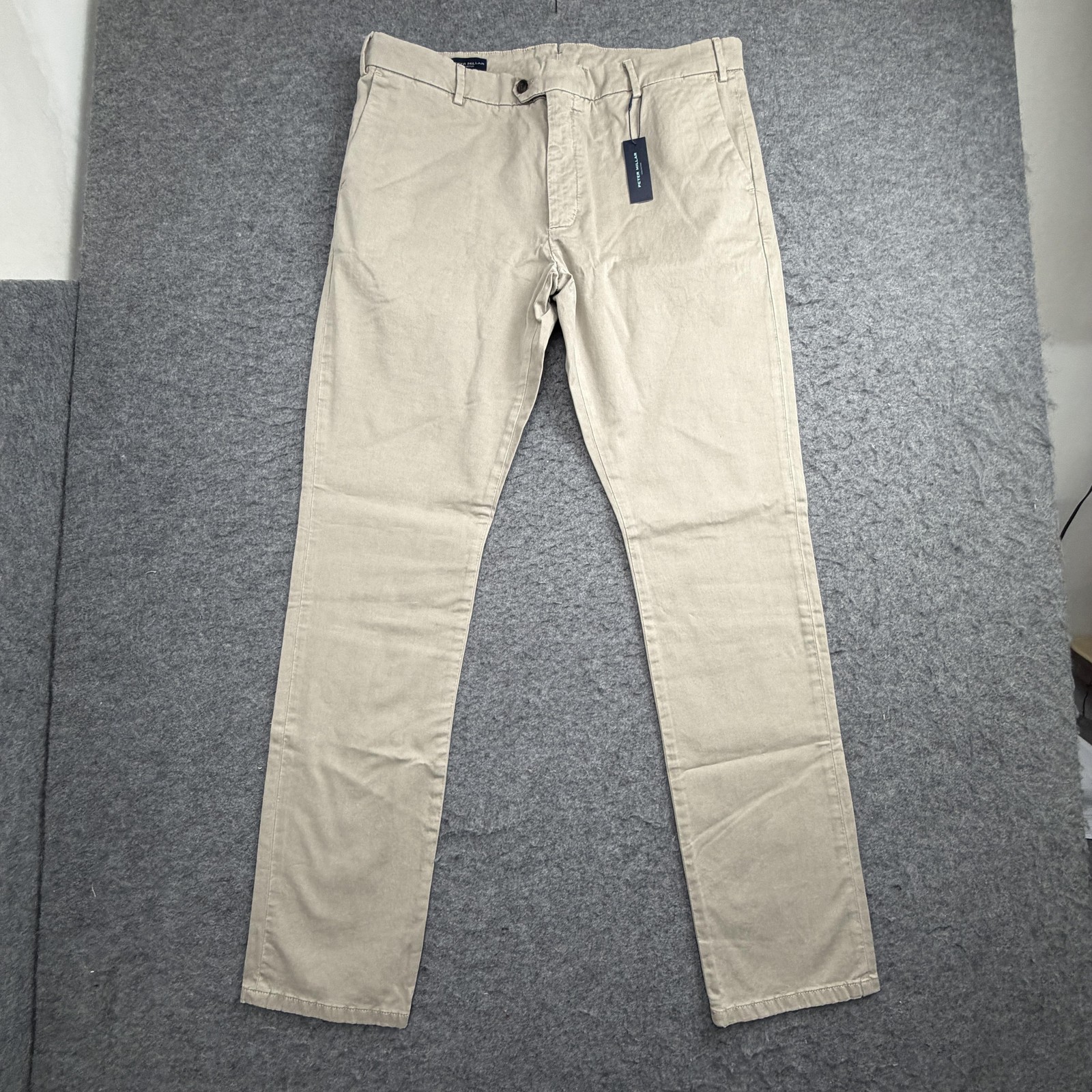 Peter Millar Collection Pants Mens 40×34 Khaki Chino Classic Fit Stretch Casual