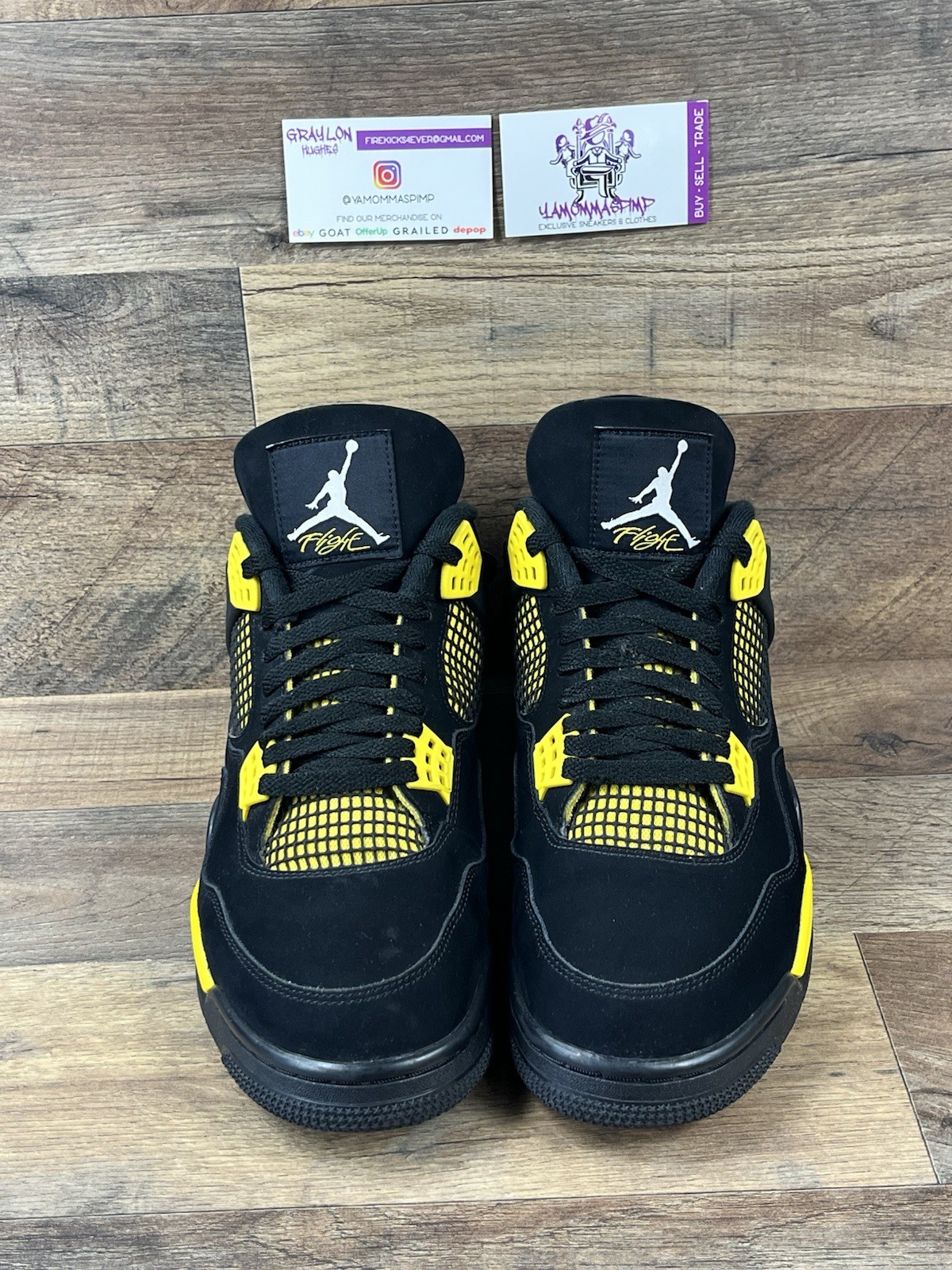 Jordan 4 Retro Thunder (2023) Size 12 PREOWNED (OG ALL) DH6927-017