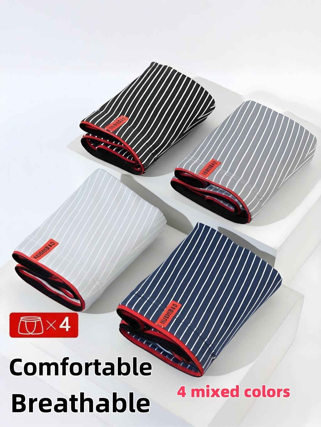 4 Pack Men s Trunks Breathable Underwear Soft Comfortable Boxer Briefs