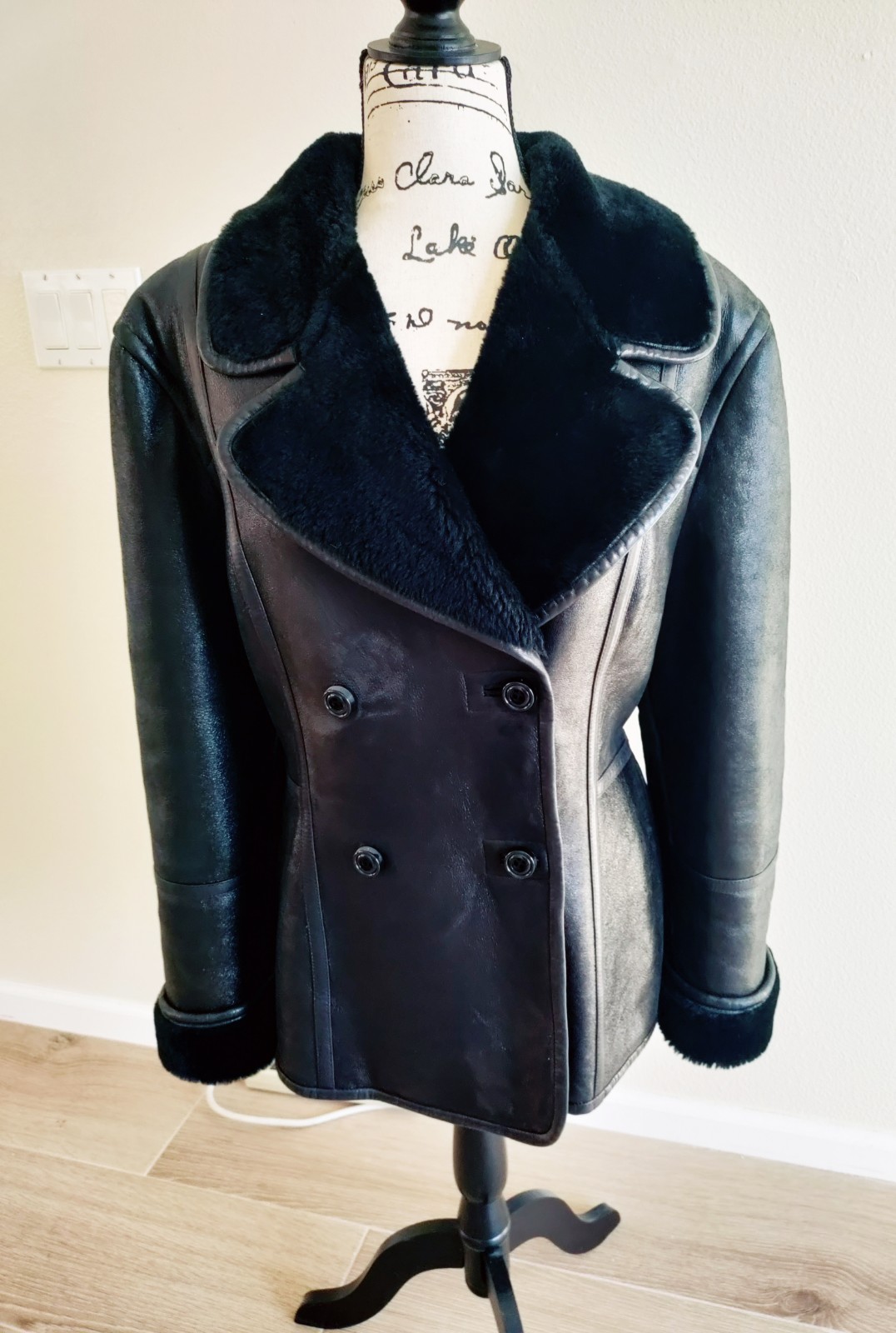 RARE Escada Margaretha Ley Brown Nappa Leather & 100% Lambskin Jacket SZ 8 EUC