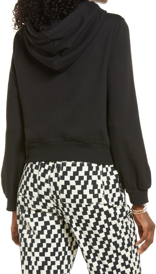 BP. NEW $49 Fitted Peekaboo Hoodie in Grey Light Heather XXS