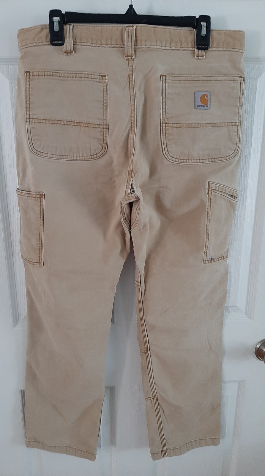 Distressed Faded Carhartt 102802-918 Double Knee Work Pants
