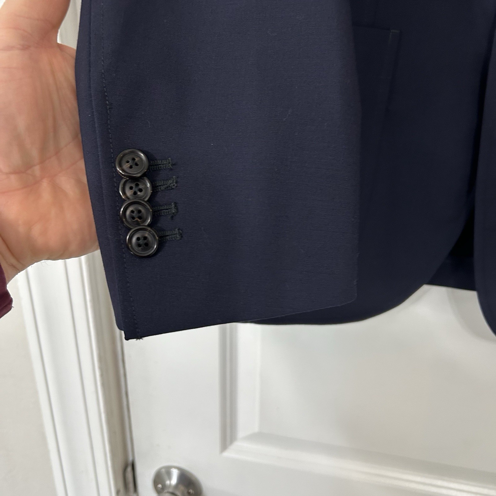 Crosby Howard Unstructured Blazer Men’s M Tollegno 1900 Wool Stretch Navy