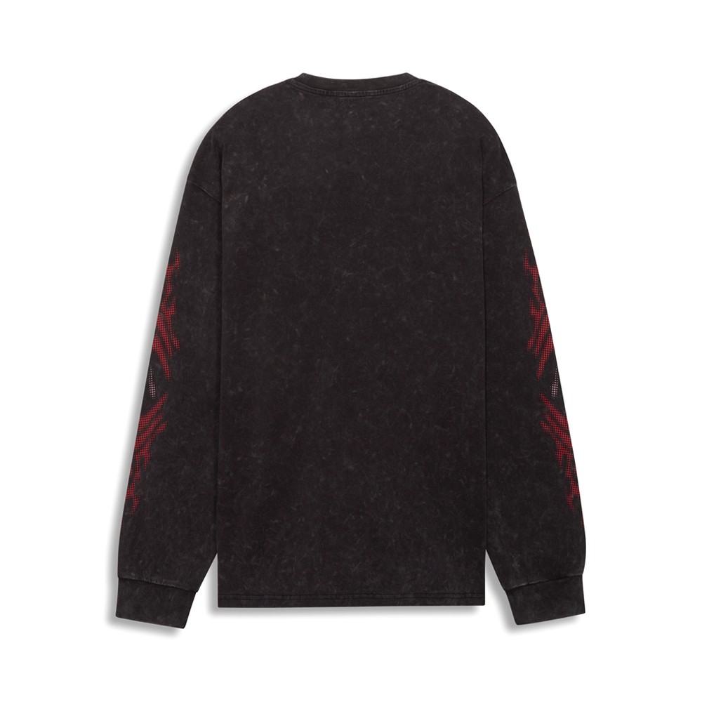 PUMA PumatechX Crew Neck Long Sleeve Pullover T-Shirt Womens Black Casual Tops 6