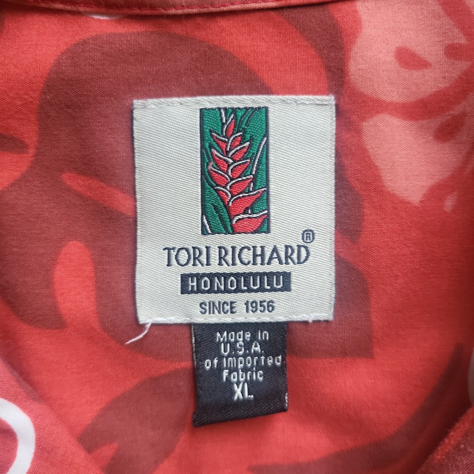 Rare Tori Richard Target Hawaii Employee Aloha Shirt XL Orange Floral USA NWOT