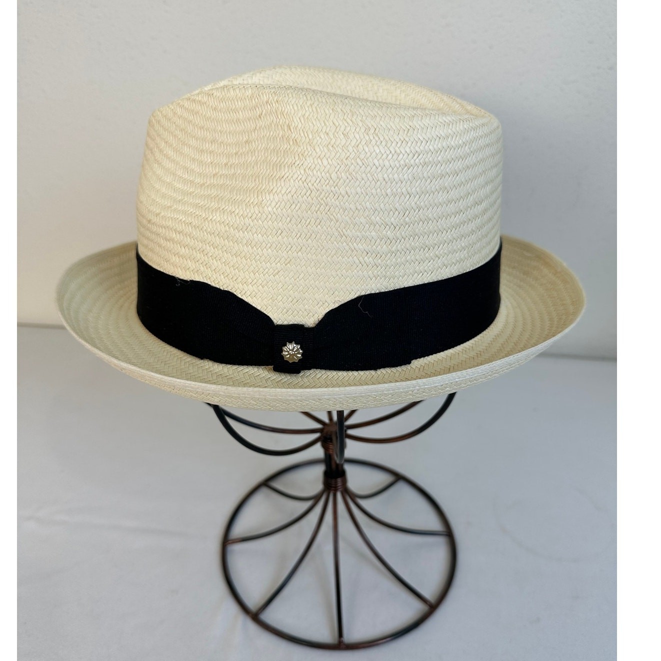 Montana Hat Co Mens Authentic Classic Panama Hat 100% Paja Toquilla Straw Medium