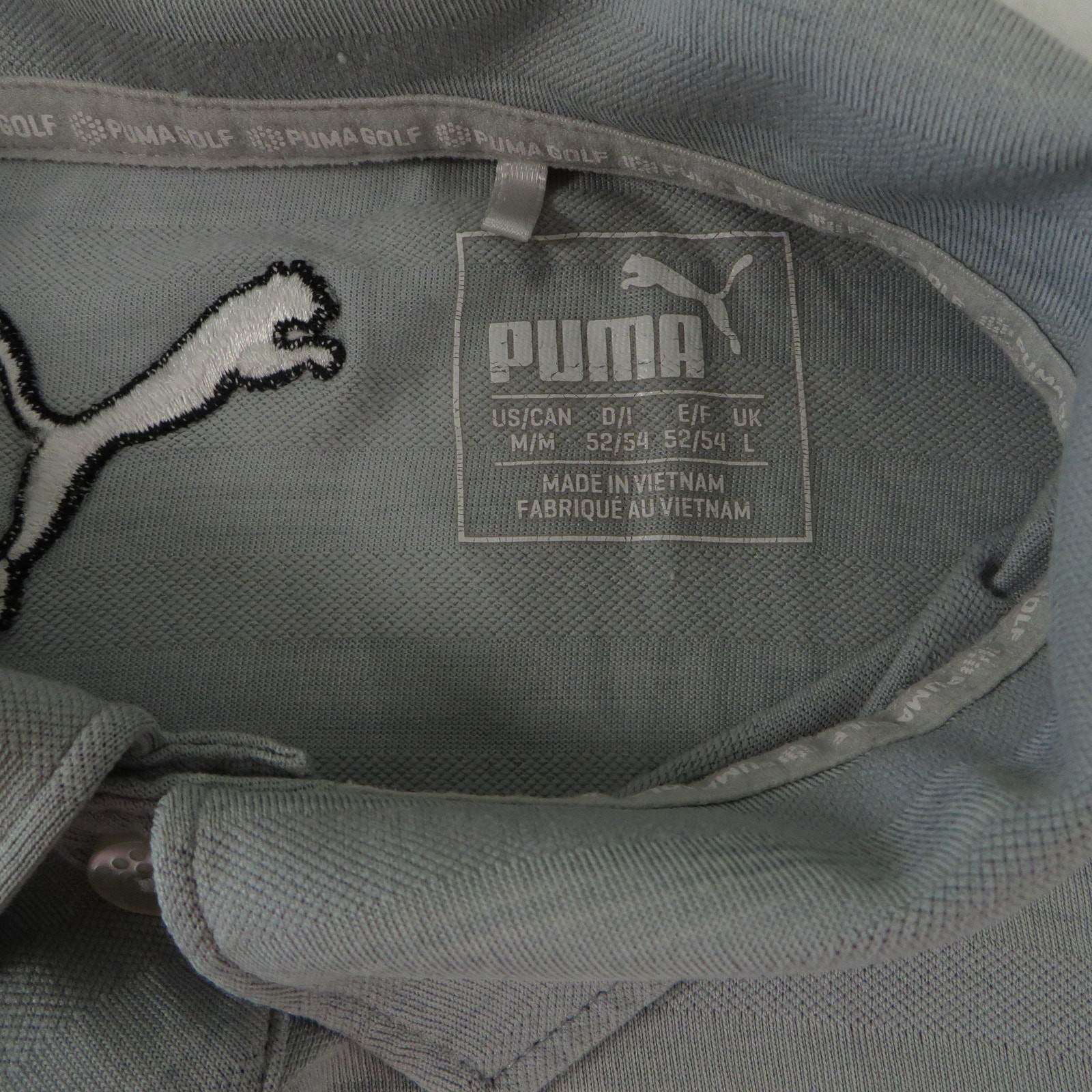 PUMA Cobra Tour Performance Stretch Gray Golf Polo Shirt Men’s Medium