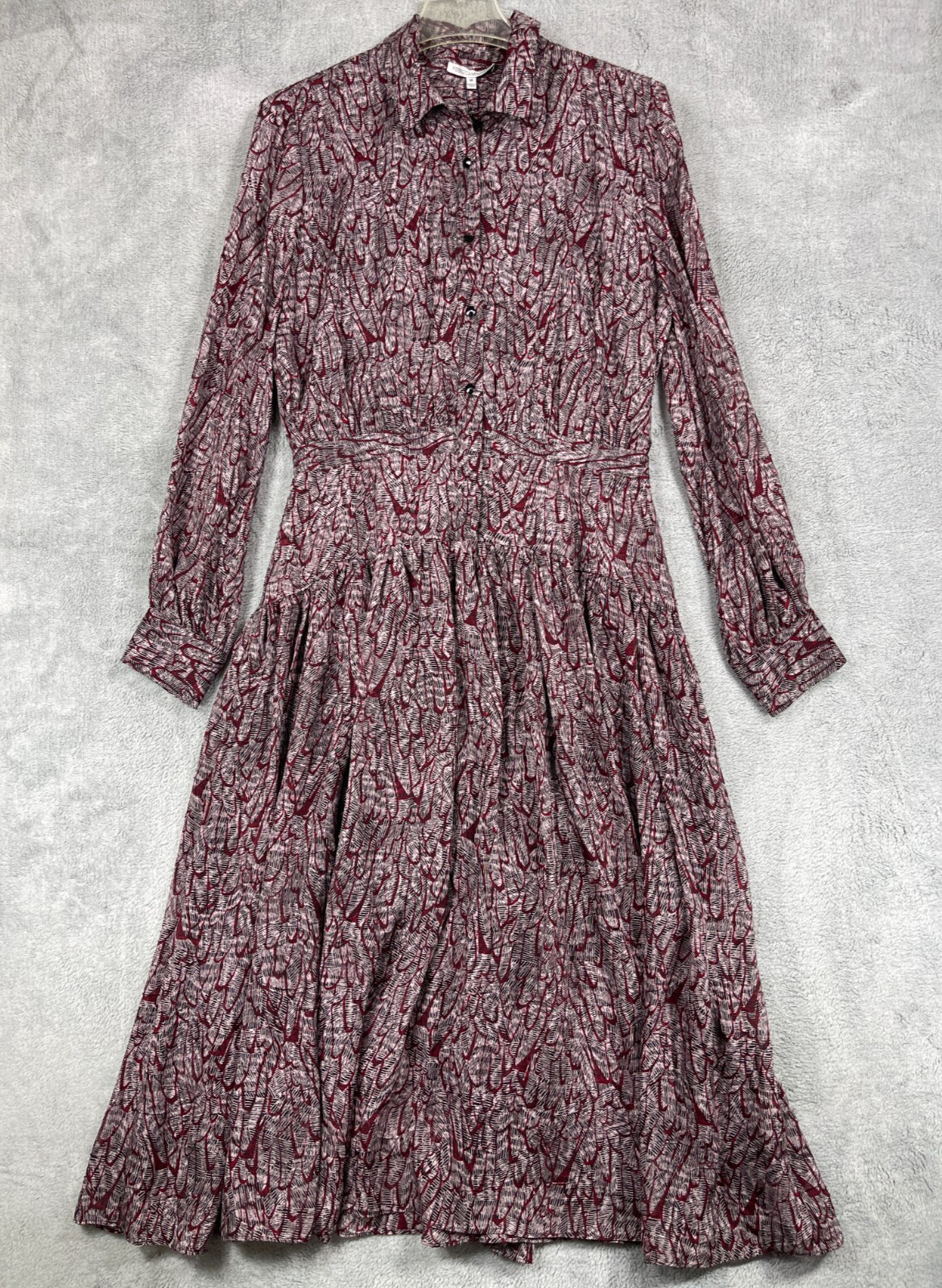 Rebecca Minkoff Jolt Midi Dress Women’s Medium Multicolor All Over Print Pleated