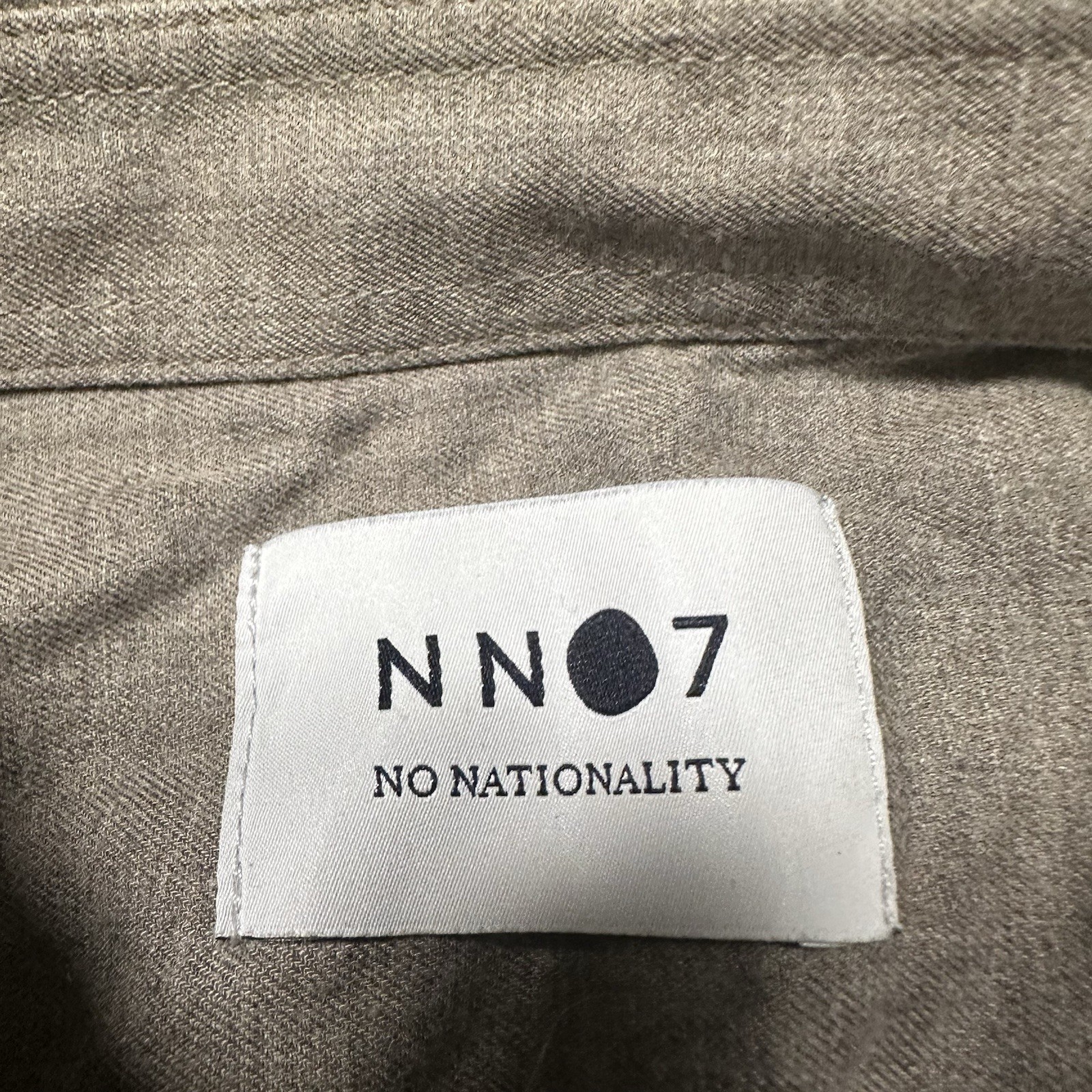 NN07 No Nationality Button Up Shirt Mens M Gray Long Sleeve Career City Retro
