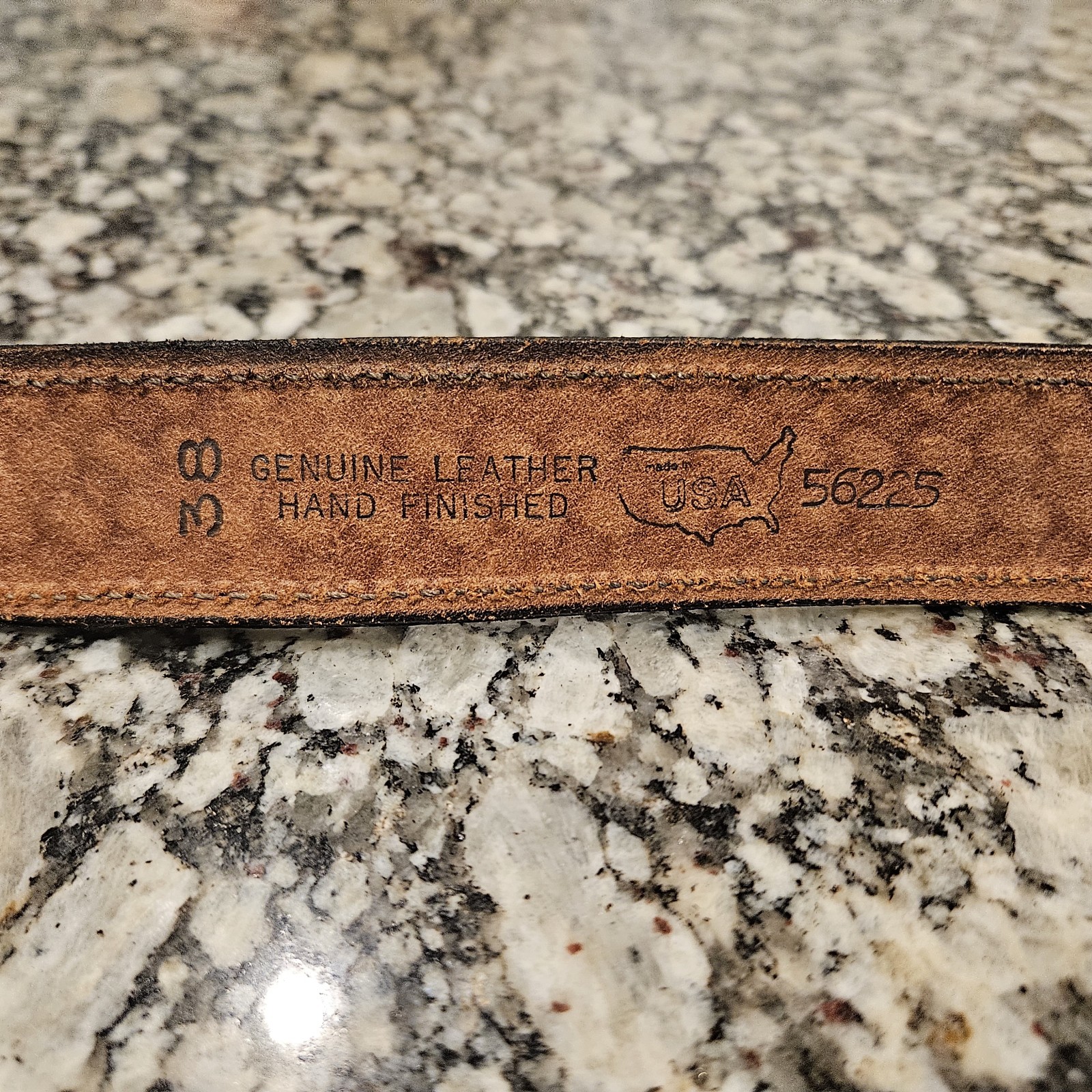 NWOT Rare Chambers Leather Money Belt 38 Brown Basketweave USA Hidden Zip, 1.5″
