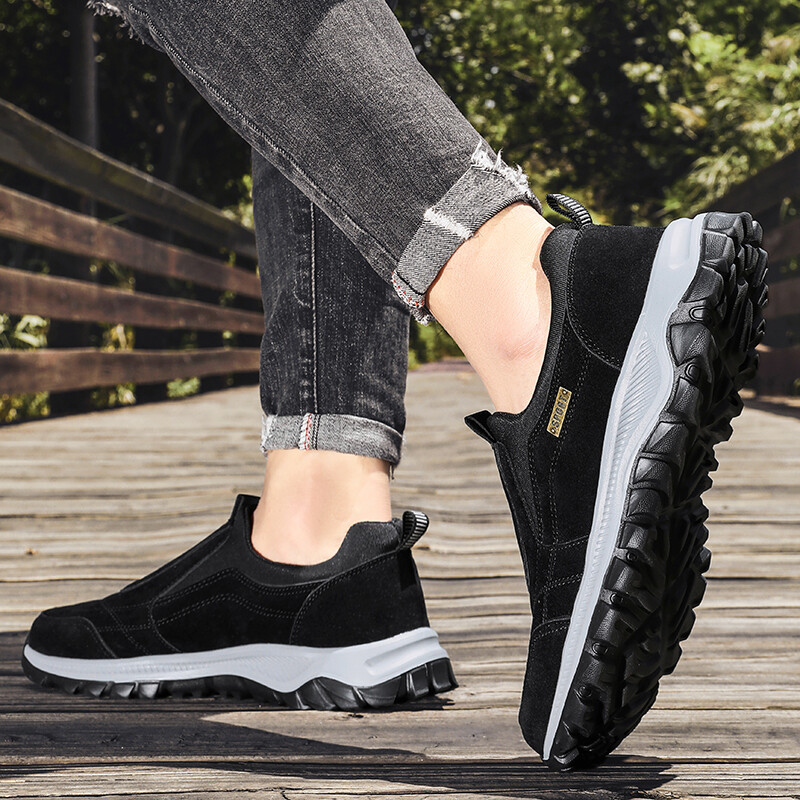 Hiking Shoes for Men Daily Outdoor Flat Bottomed Comfortable Walking Loafers